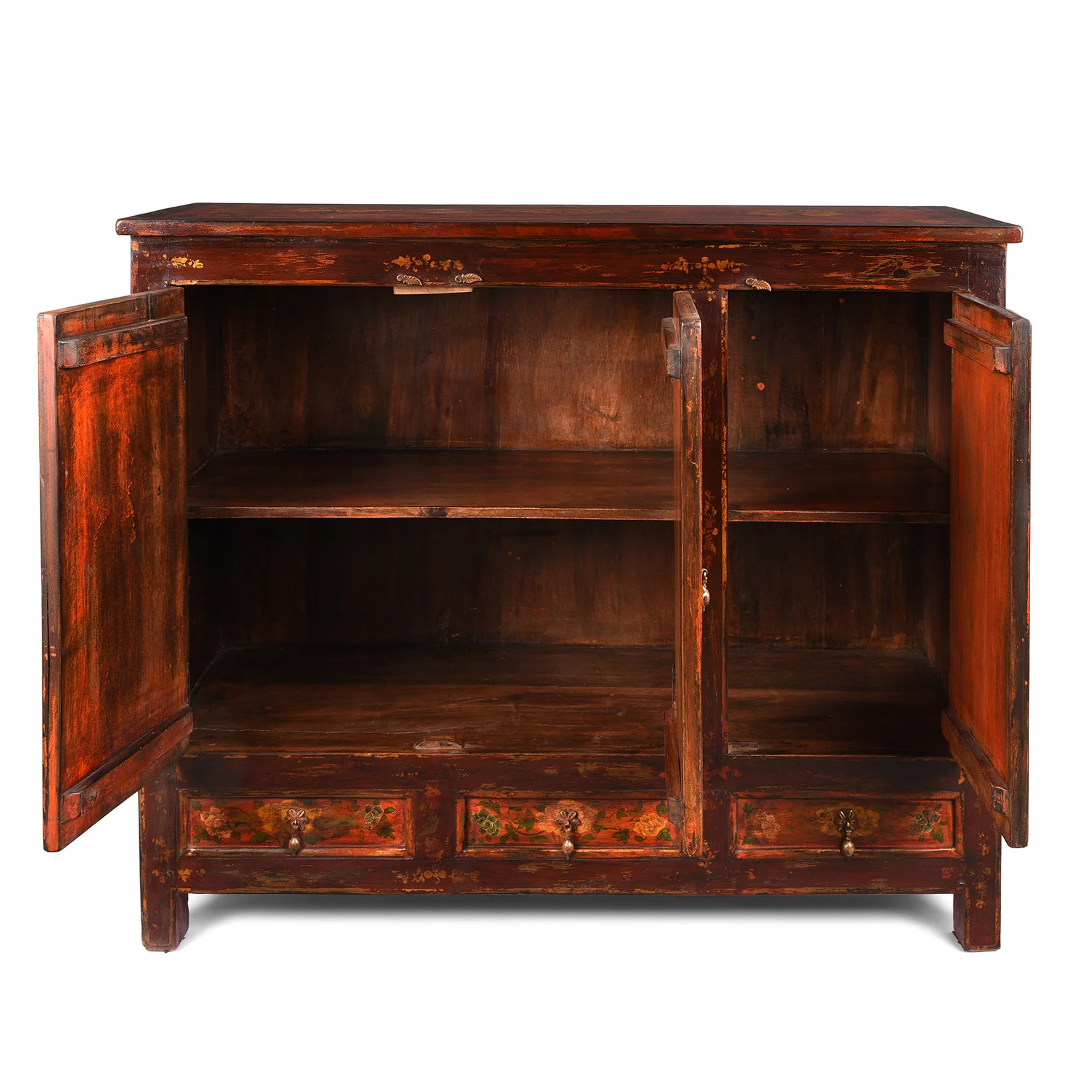 Reproduction Painted Tibetan Cabinet - Image 5