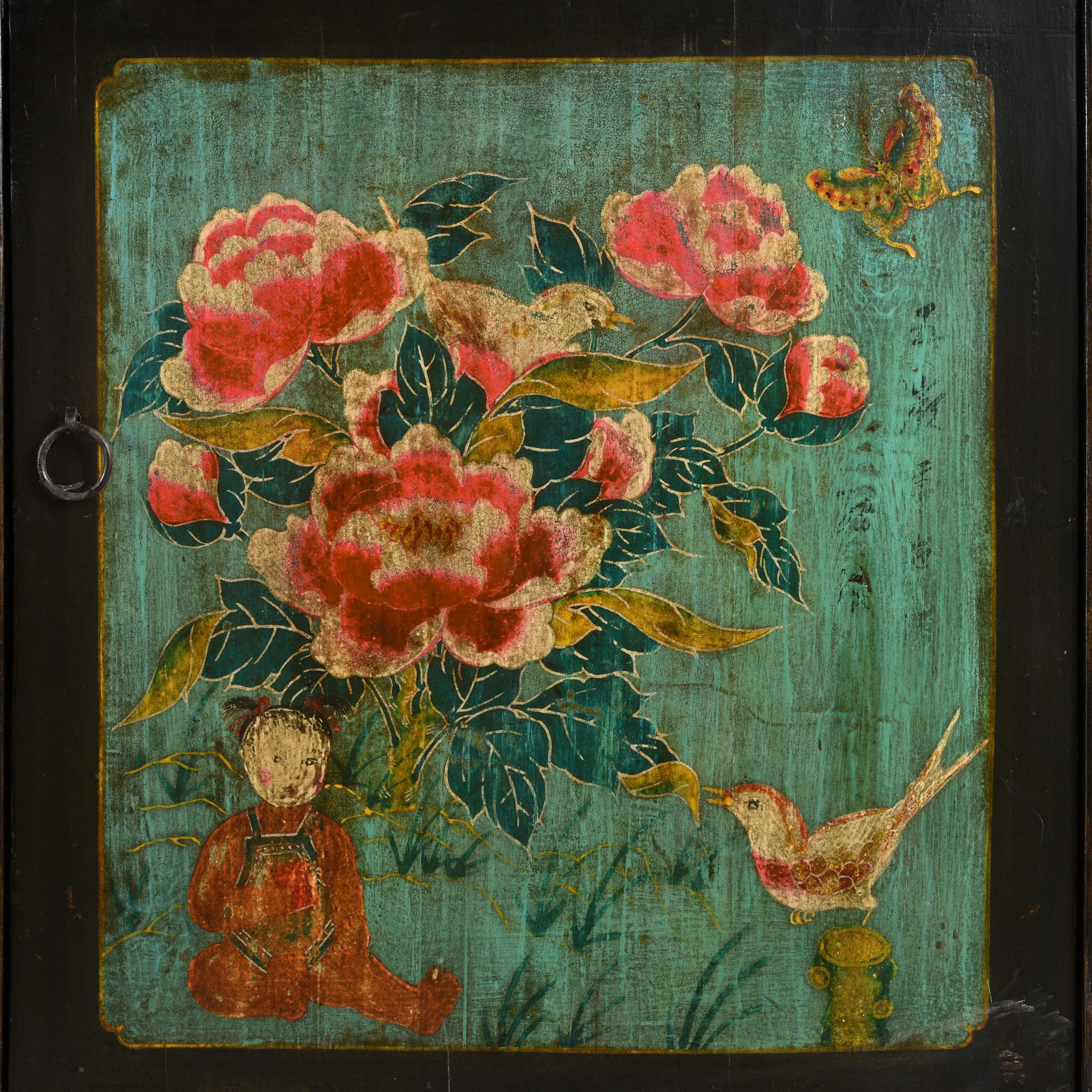 Painted Sideboard From Mongolia - Ca 1930's - Image 8