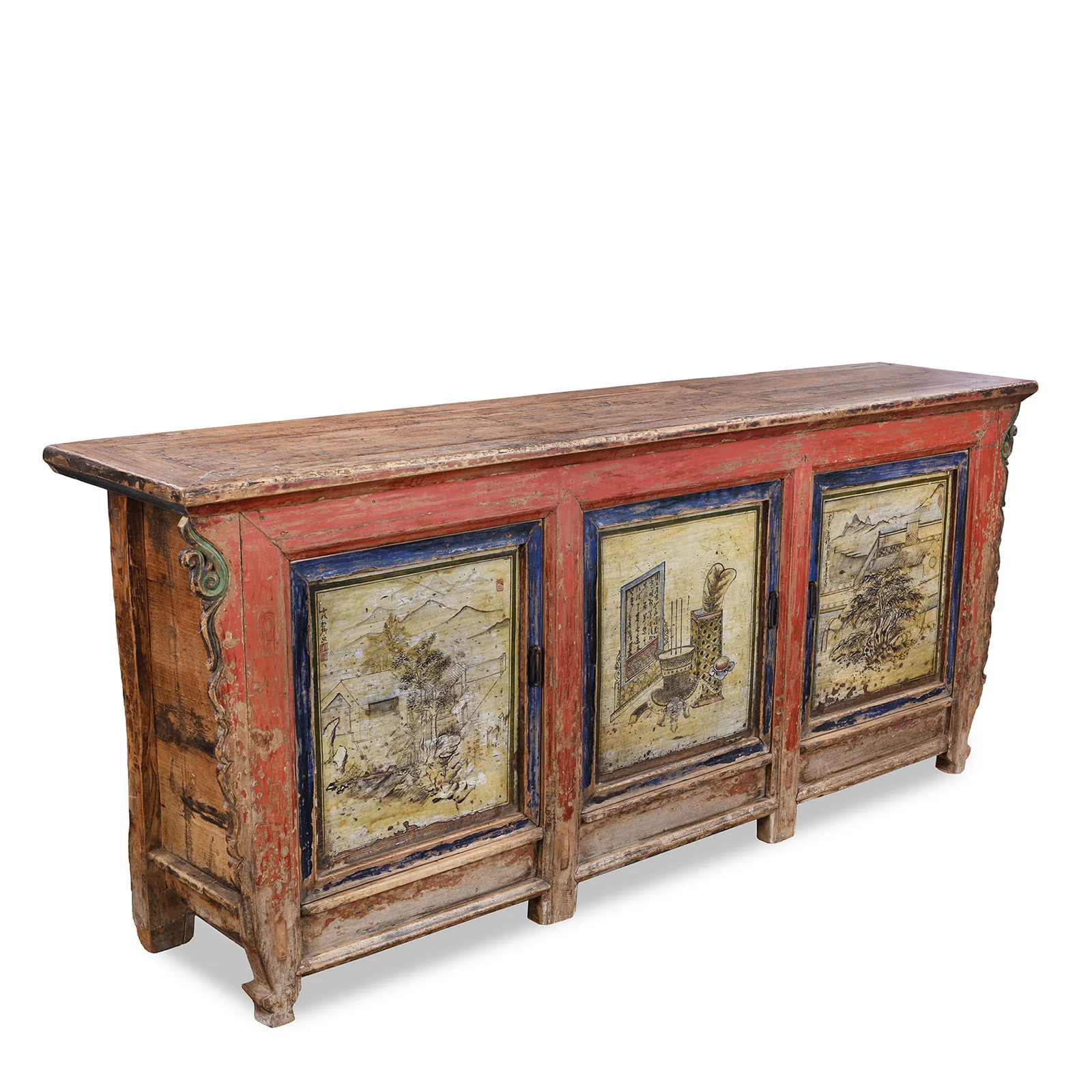 Painted Sideboard From Qinghai Province - 19th Century - Image 9