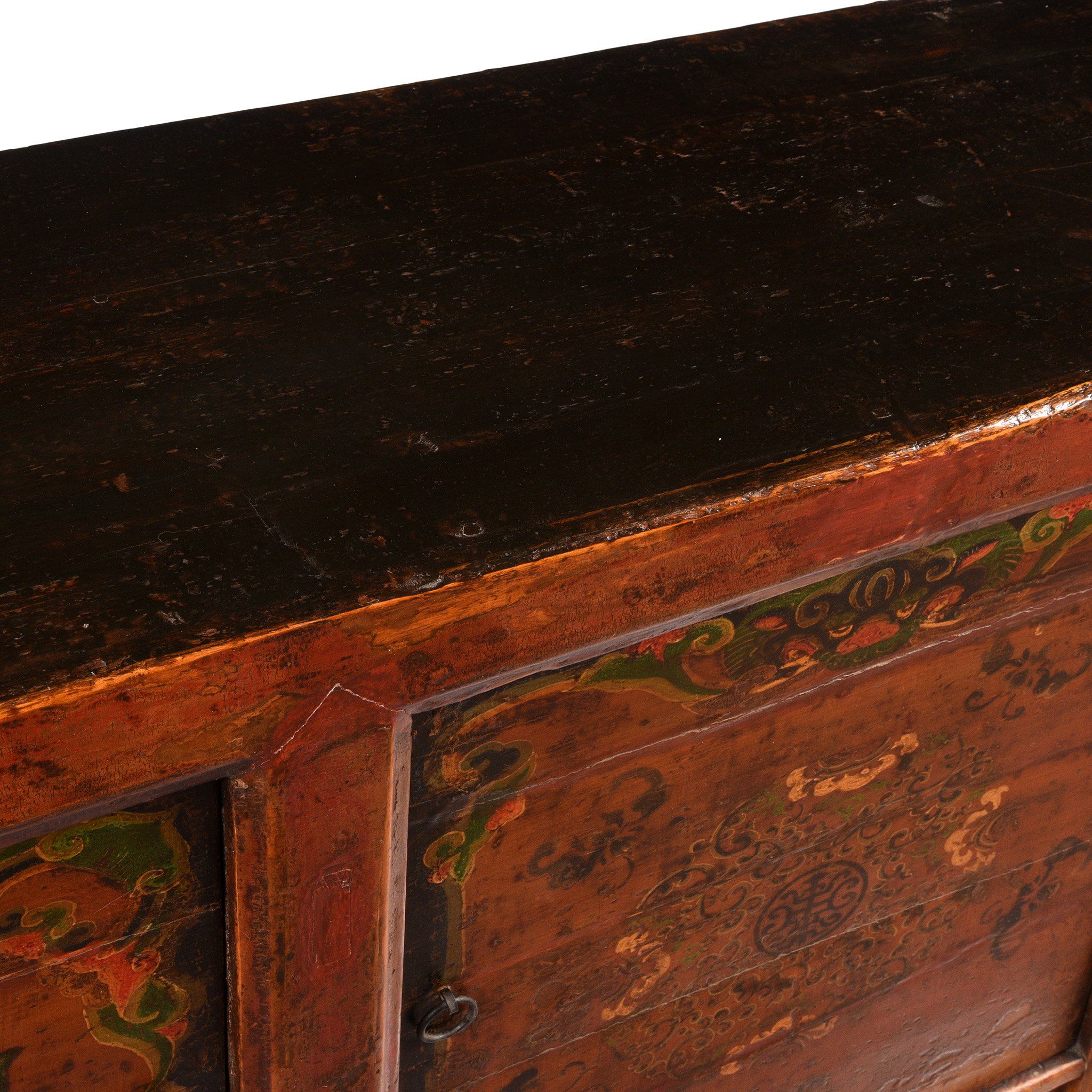 Painted Sideboard From Mongolia With Snow Lions - 19thC - Image 11