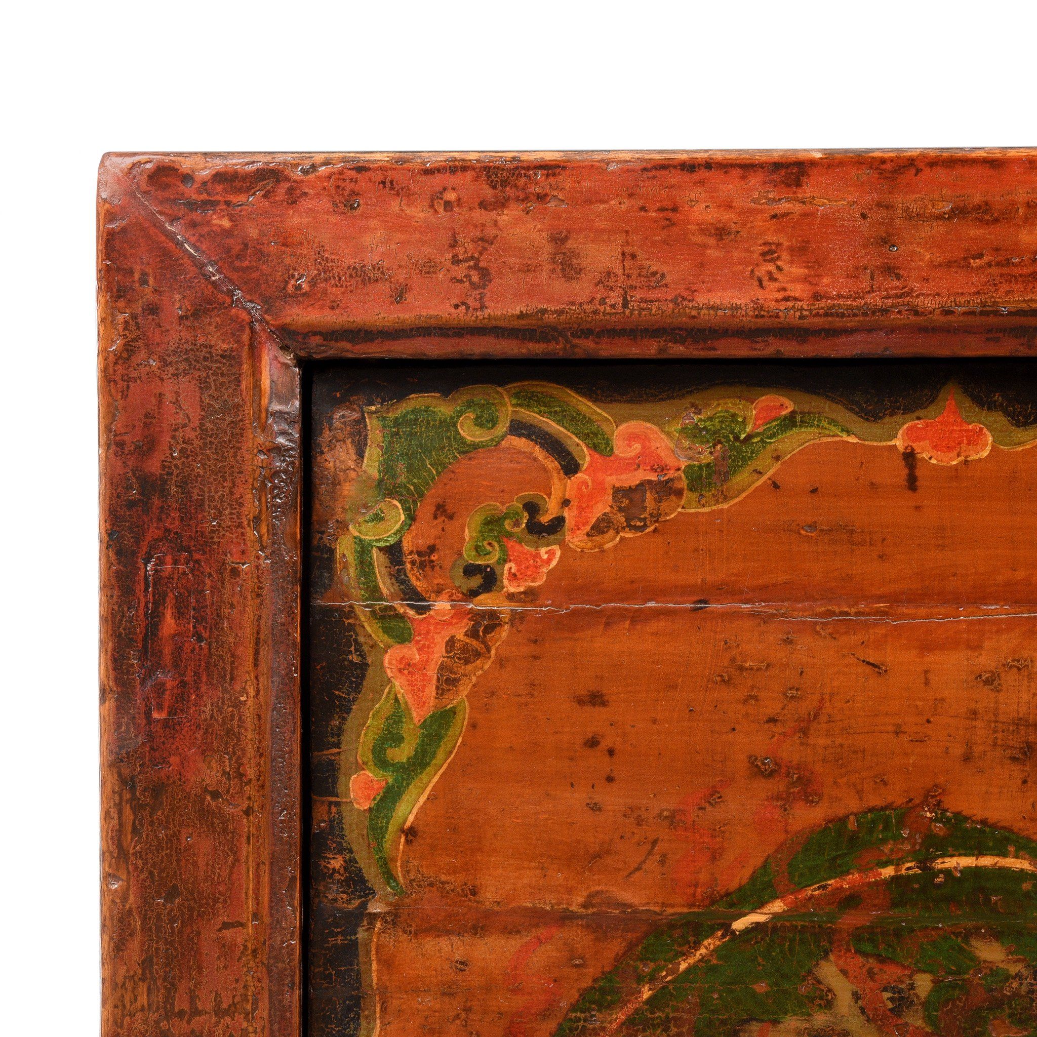 Painted Sideboard From Mongolia With Snow Lions - 19thC - Image 8