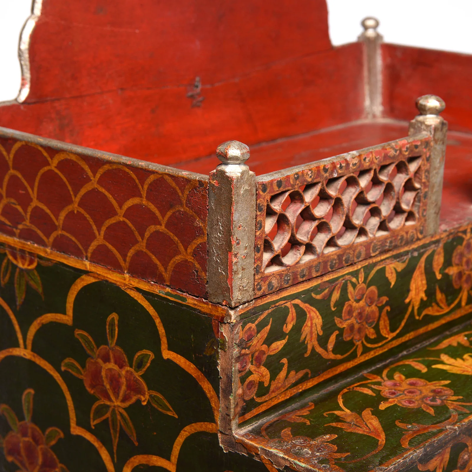 Painted Singhasan From Bikaner - 19th Century - Image 4