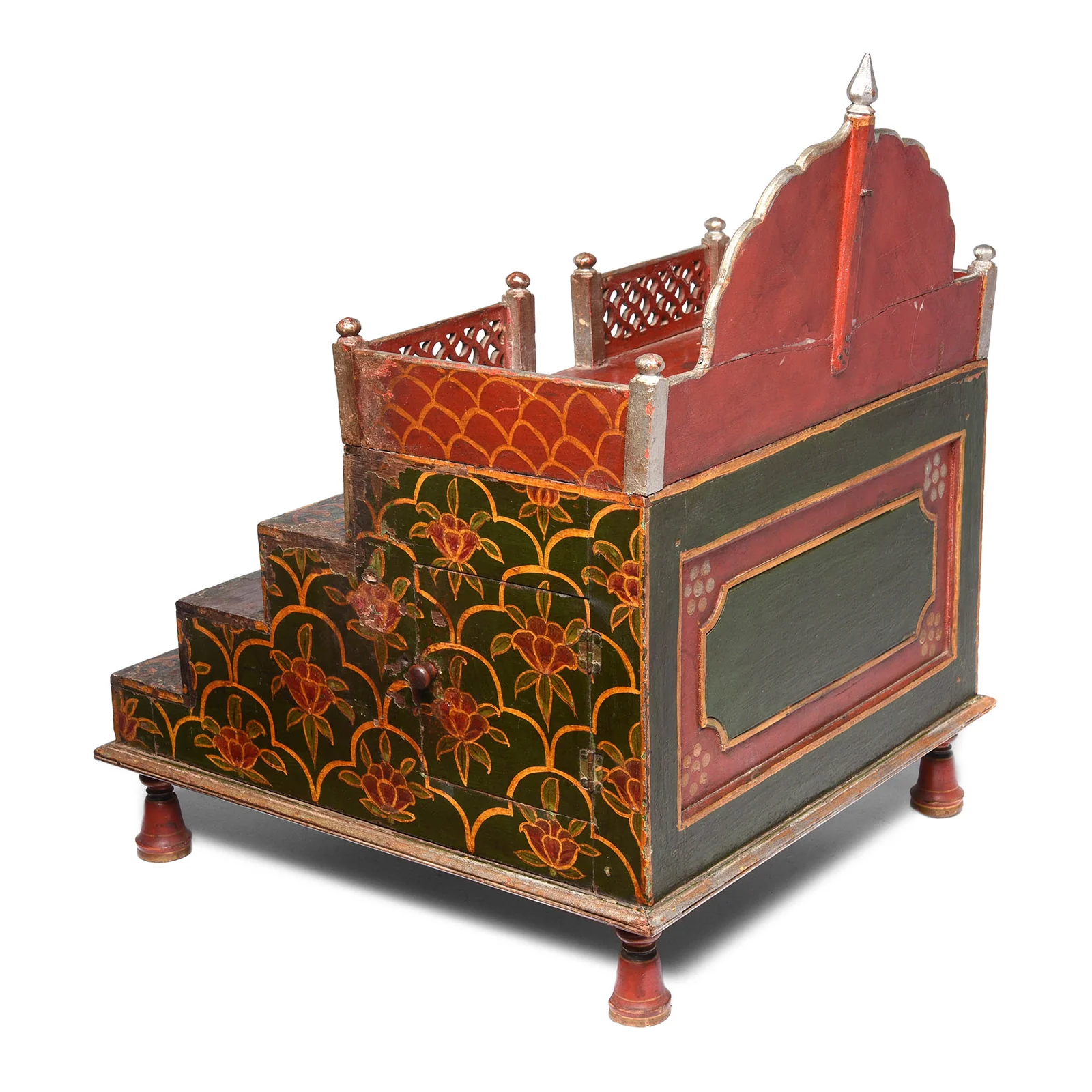Painted Singhasan From Bikaner - 19th Century - Image 5