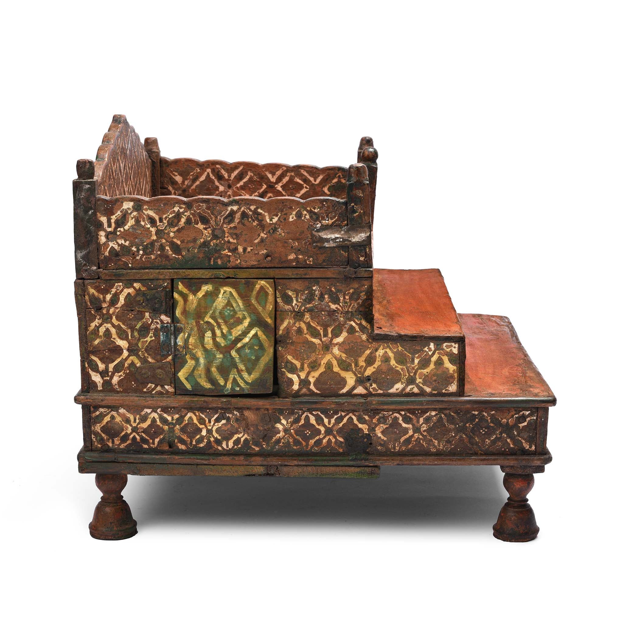 Painted Singhasan From Bikaner - 19thC - Image 4
