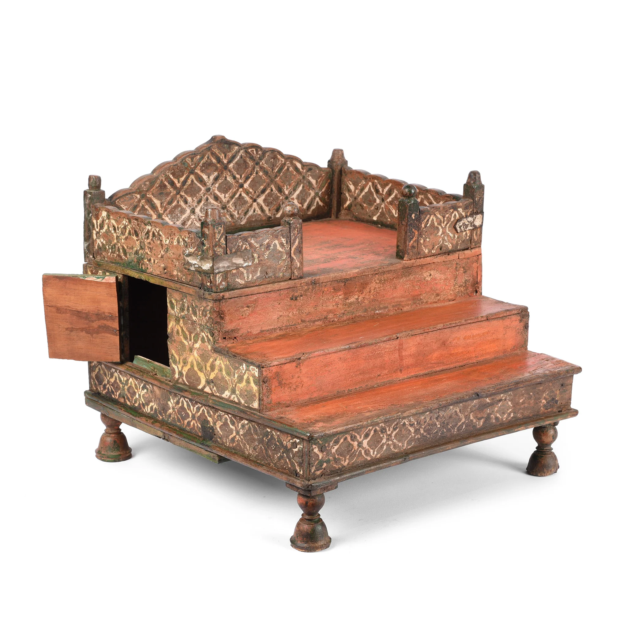 Painted Singhasan From Bikaner - 19thC - Image 5