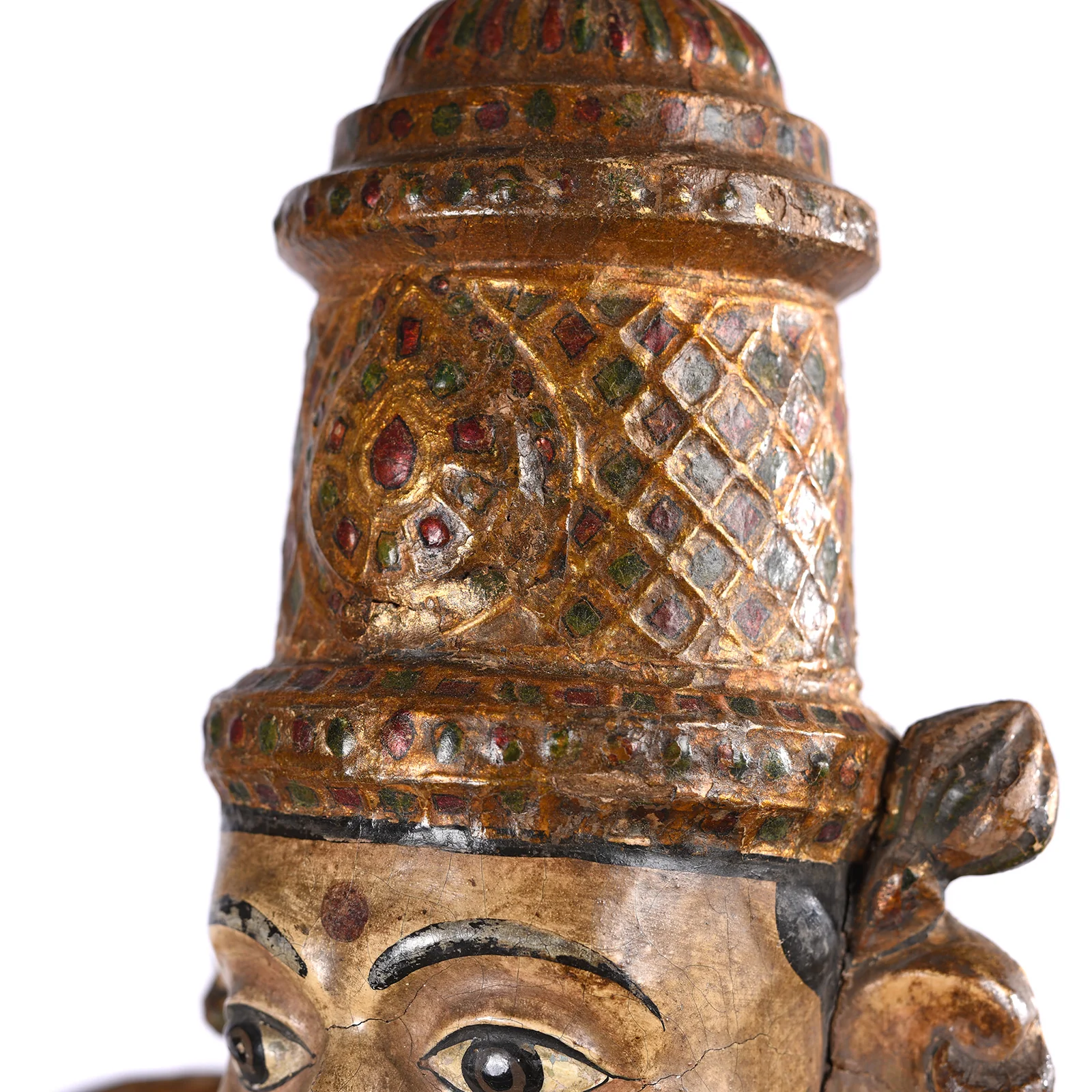 Painted South Indian Figure of Garuda - Late 19thC - Image 13