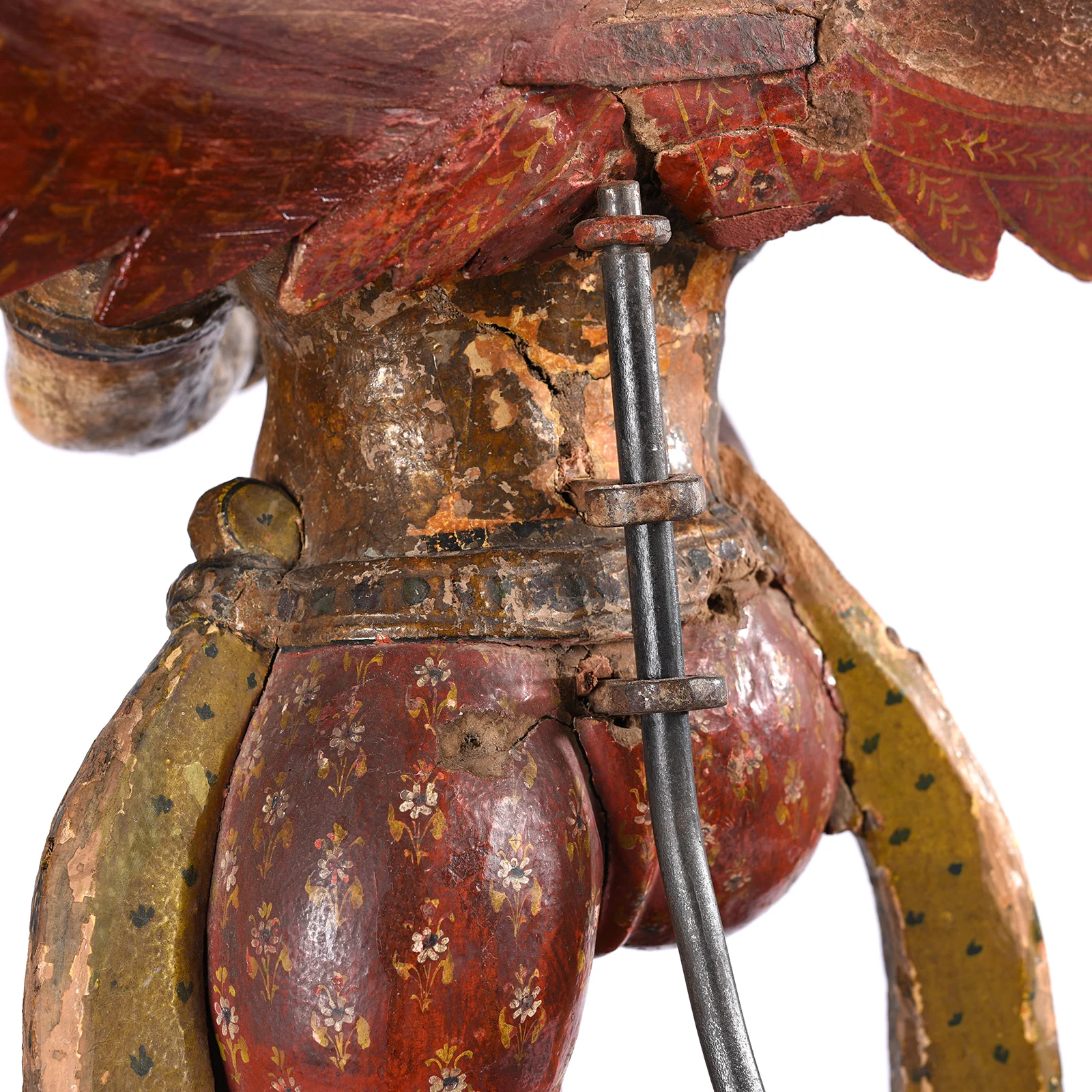 Painted South Indian Figure of Garuda - Late 19thC - Image 15