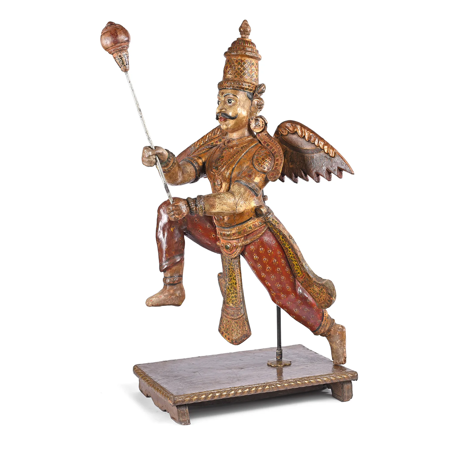 Painted South Indian Figure of Garuda - Late 19thC - Image 5