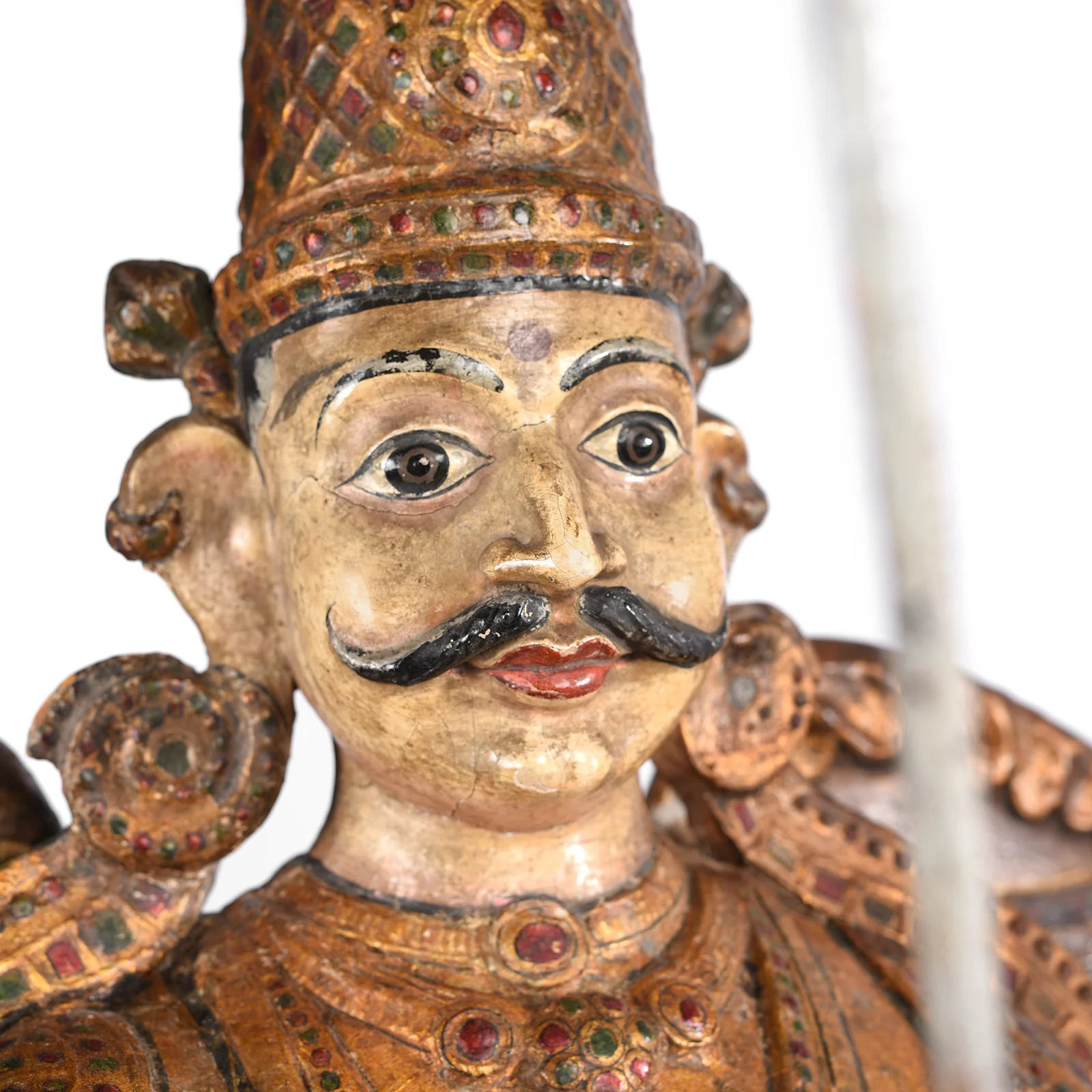 Painted South Indian Figure of Garuda - Late 19thC - Image 9