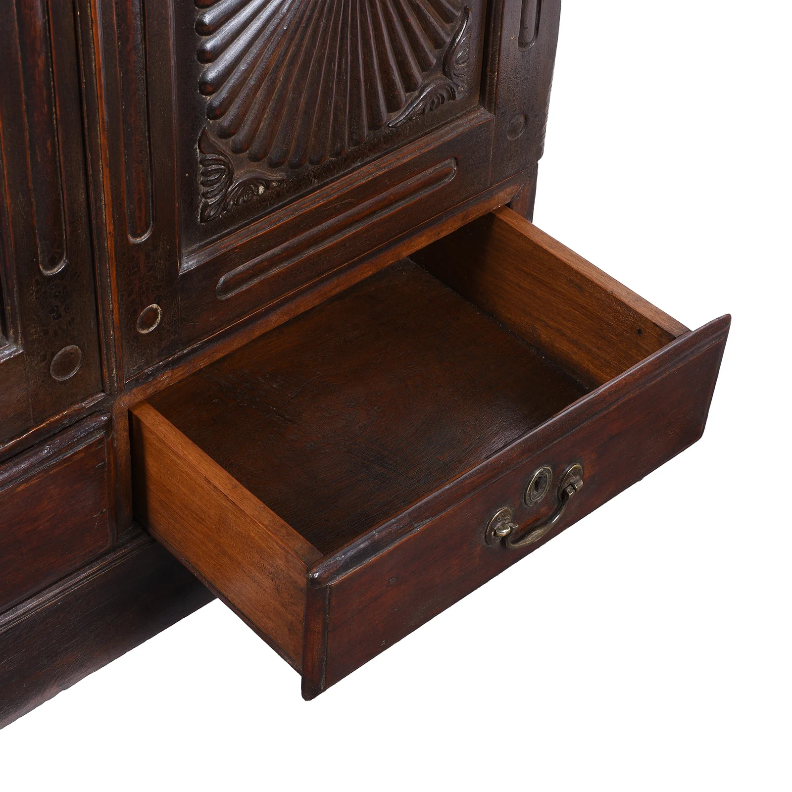 Indian Almirah Cabinet With Sunburst Panels – 19th Century - Image 6