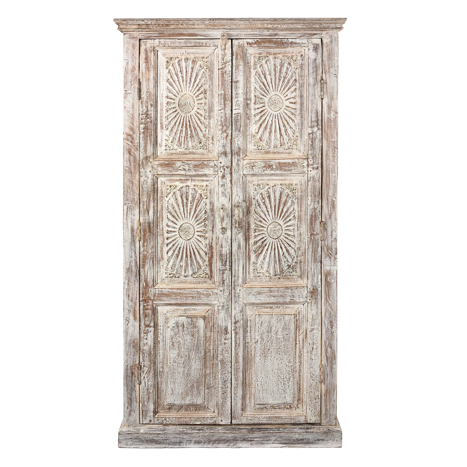 Limed Almirah Cabinet Made From Reclaimed Teak - Image 2