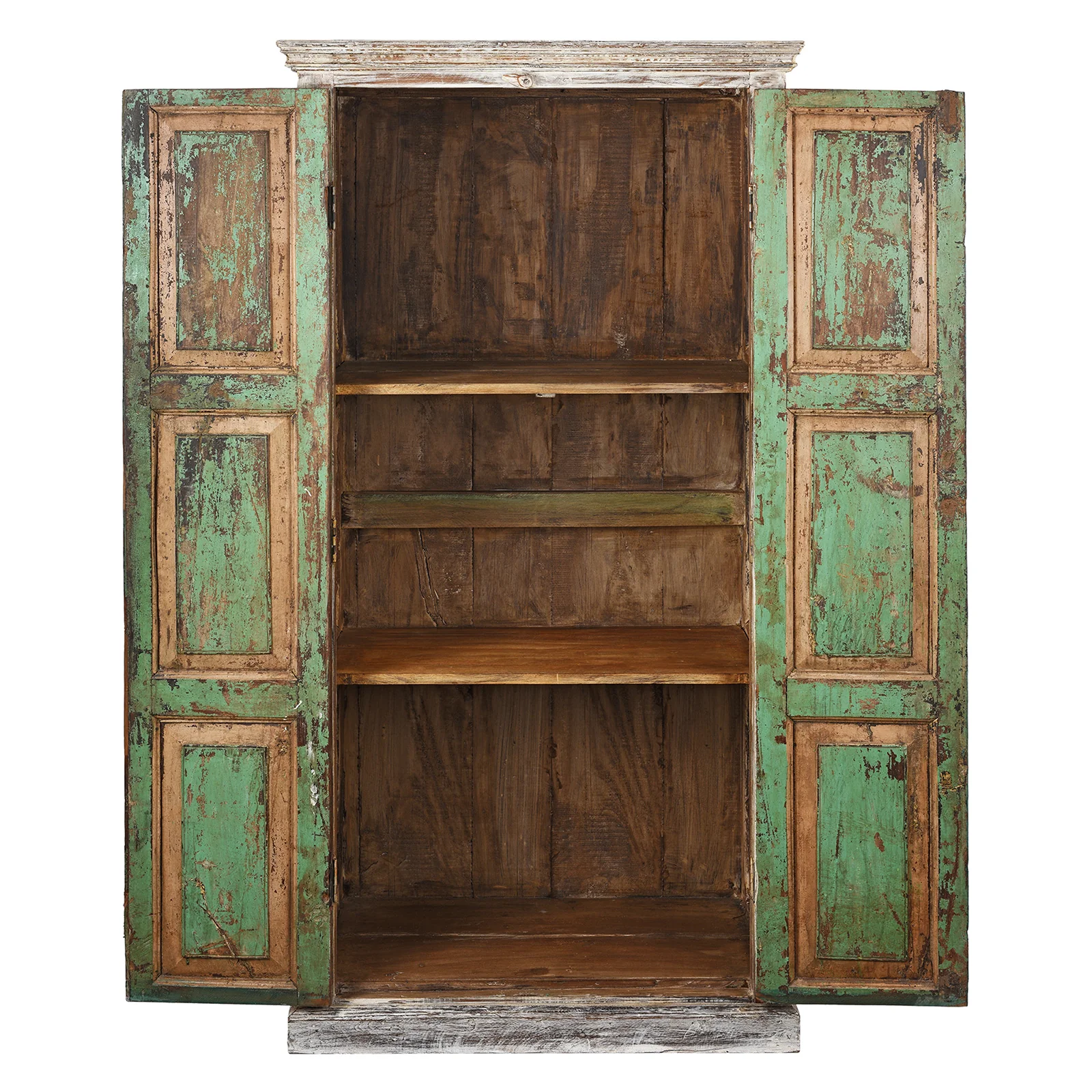 Limed Almirah Cabinet Made From Reclaimed Teak - Image 5