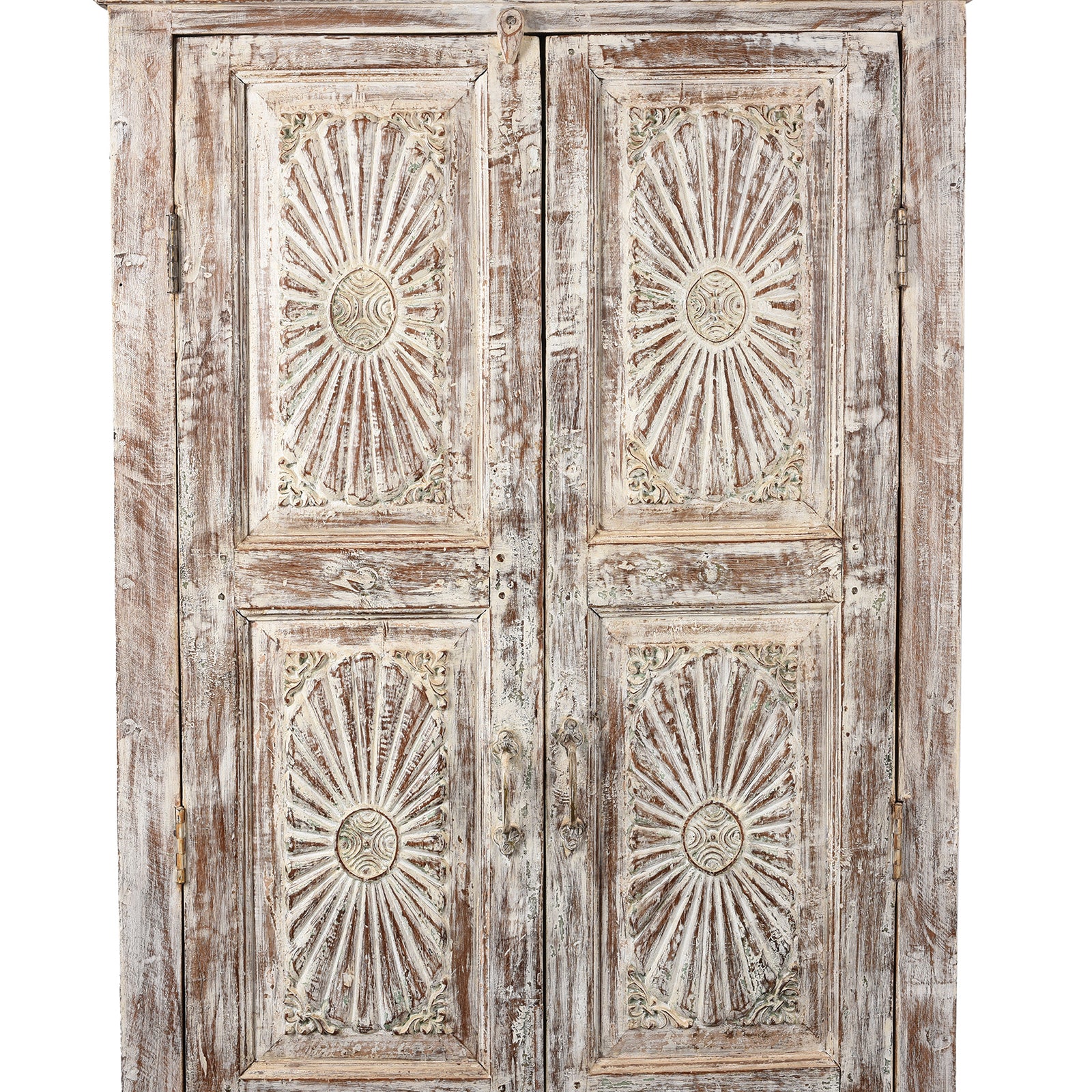 Limed Almirah Cabinet Made From Reclaimed Teak - Image 8