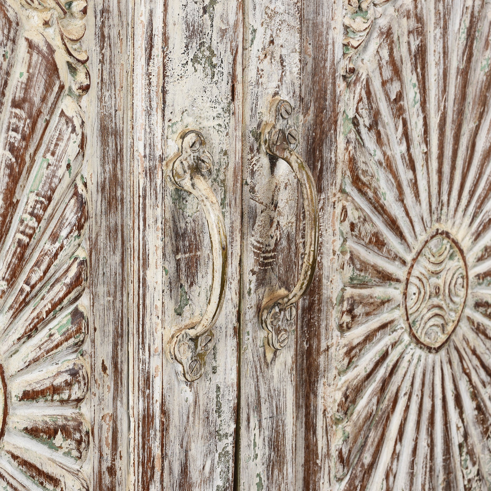 Limed Almirah Cabinet Made From Reclaimed Teak - Image 9
