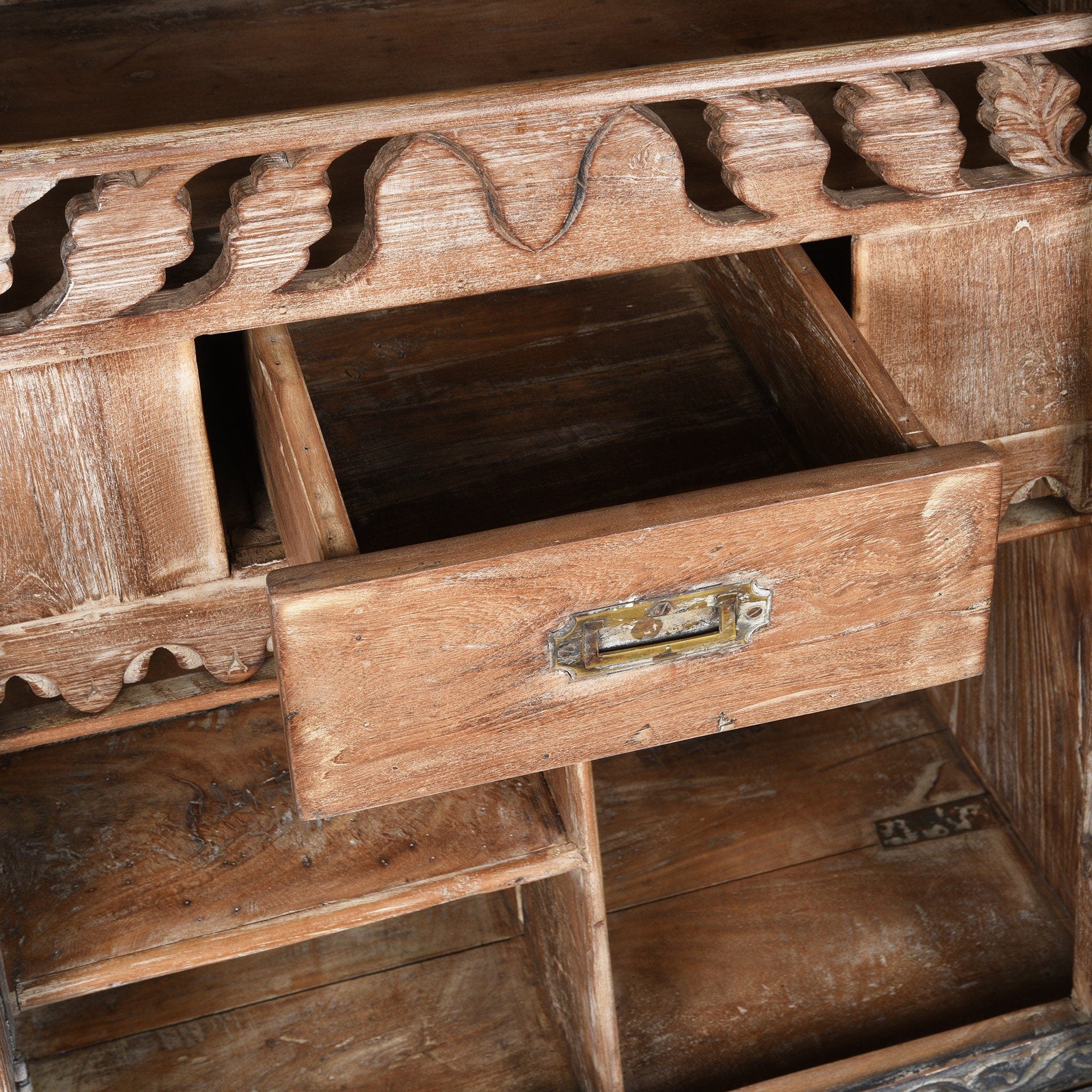 Painted Teak Almirah Cabinet From Gujarat - 19thC - Image 6