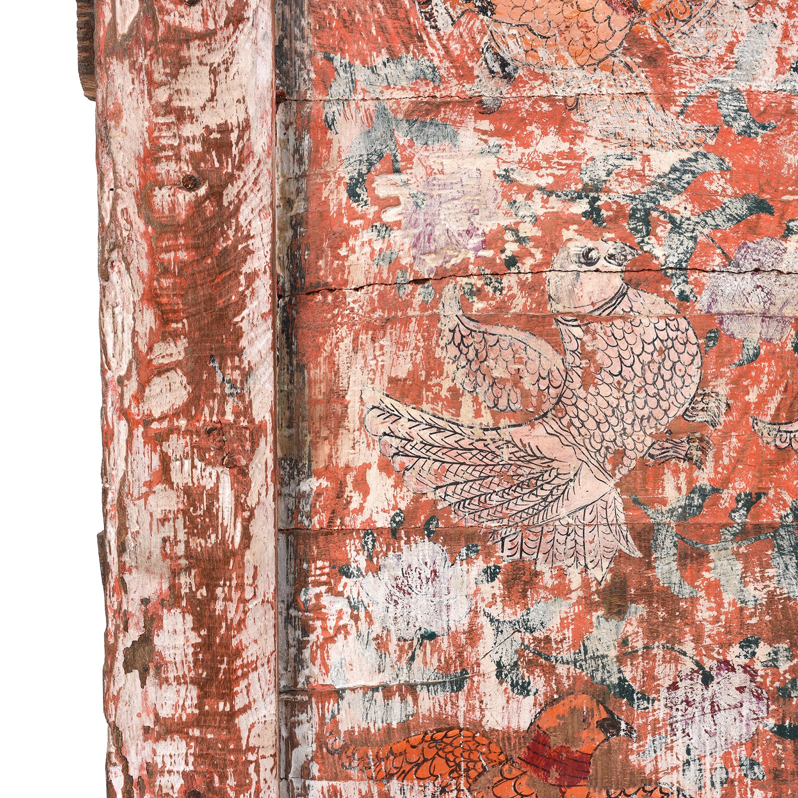 Painted Indian Bird Panel From Gujarat - Ca 1920 - Image 3