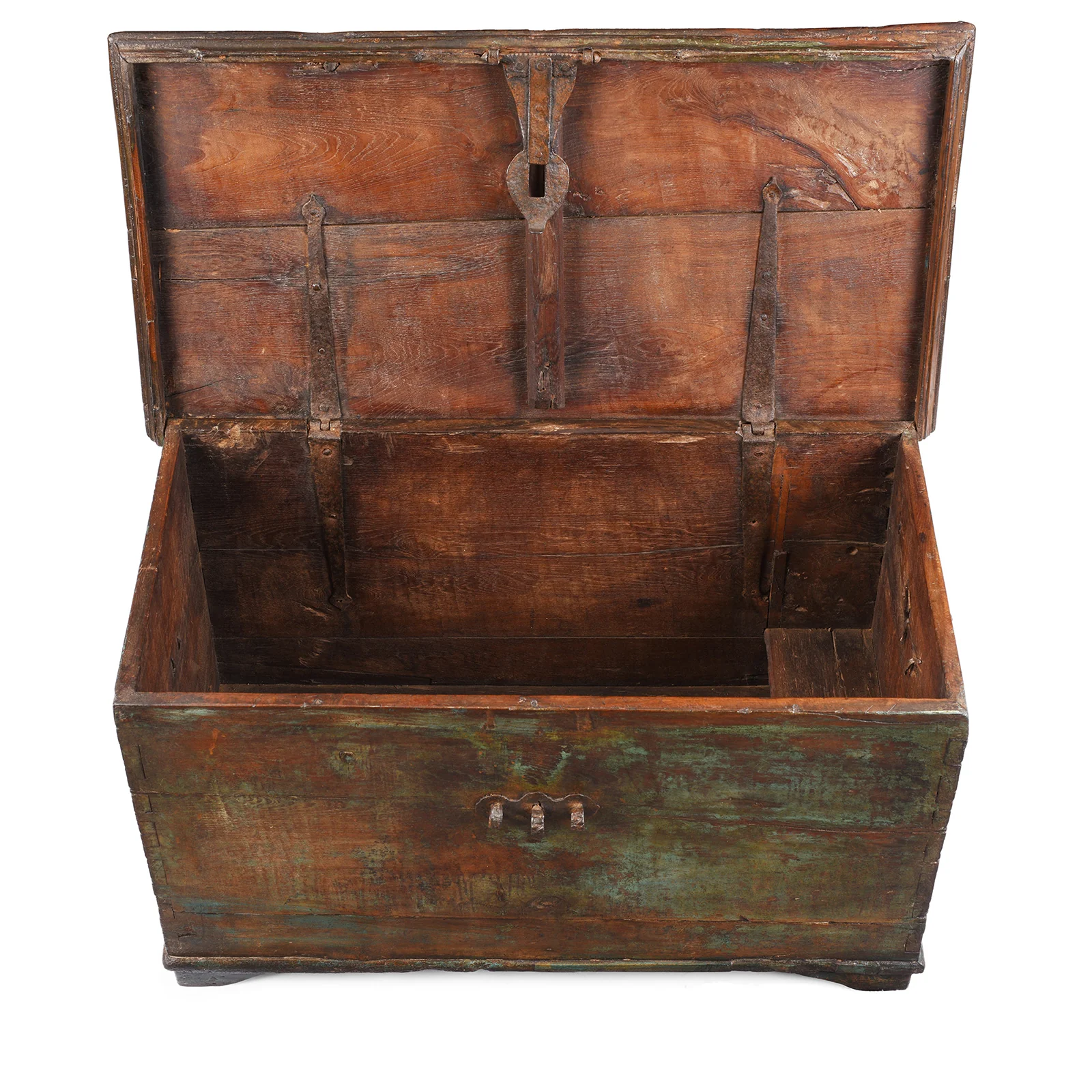 Painted Teak Chest From Gujarat - Late 19th Century - Image 3