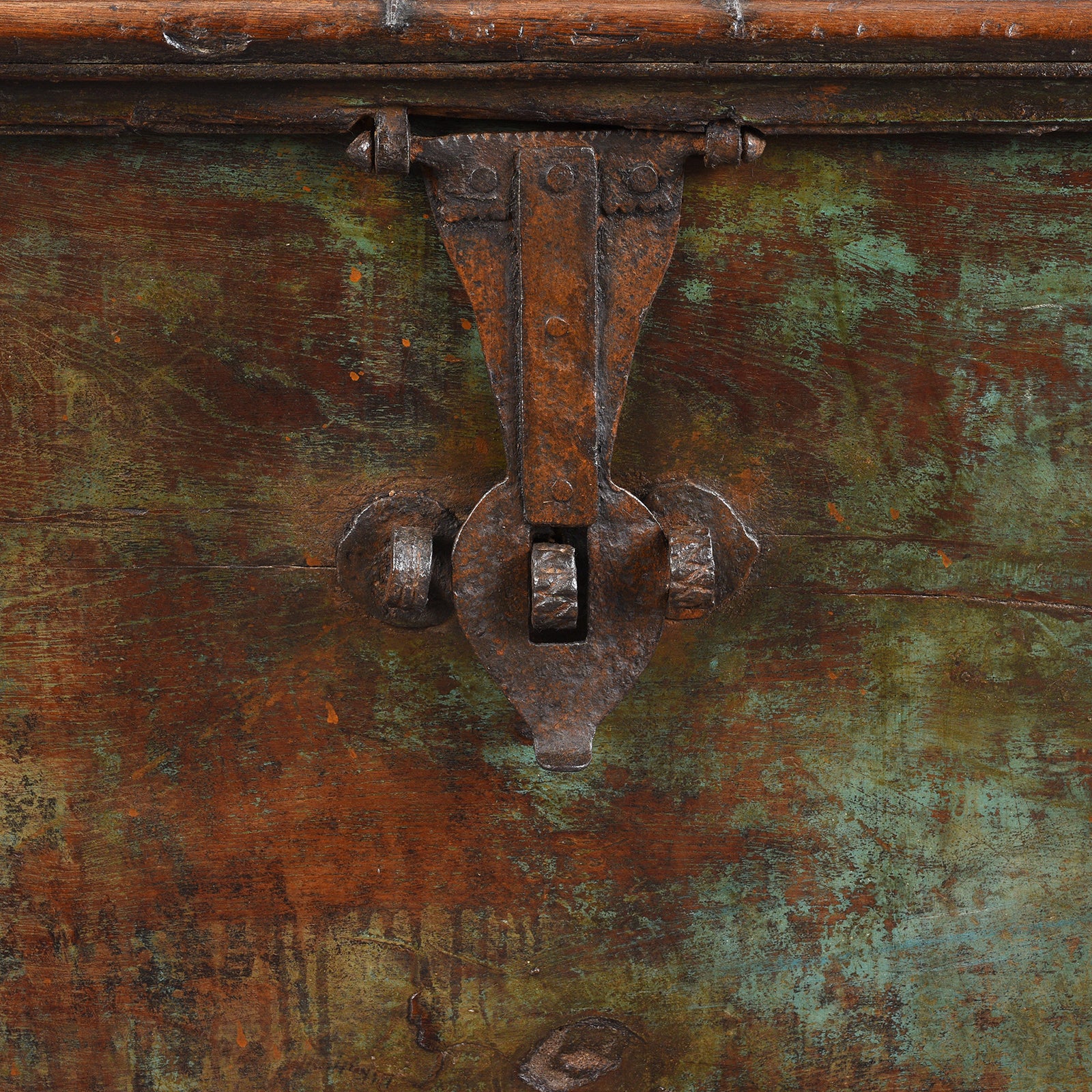 Painted Teak Chest From Gujarat - Late 19th Century - Image 6