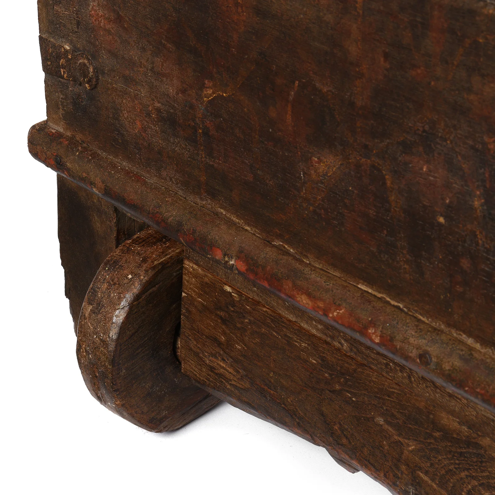 Painted Teak Chest On Wheels From Nagaur - 19th Century - Image 13