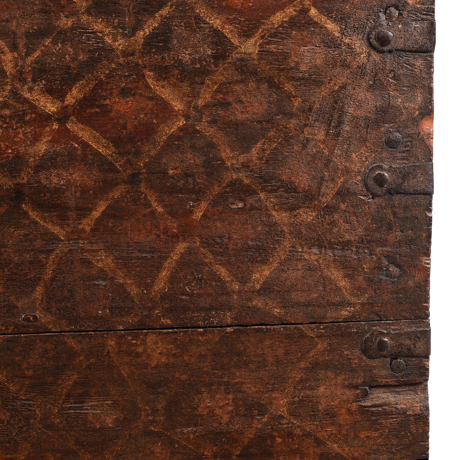 Painted Teak Chest On Wheels From Nagaur - 19th Century - Image 8