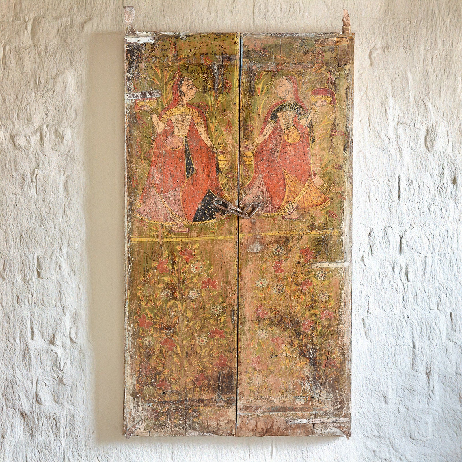 Painted Doors From Bundi - 18th Century