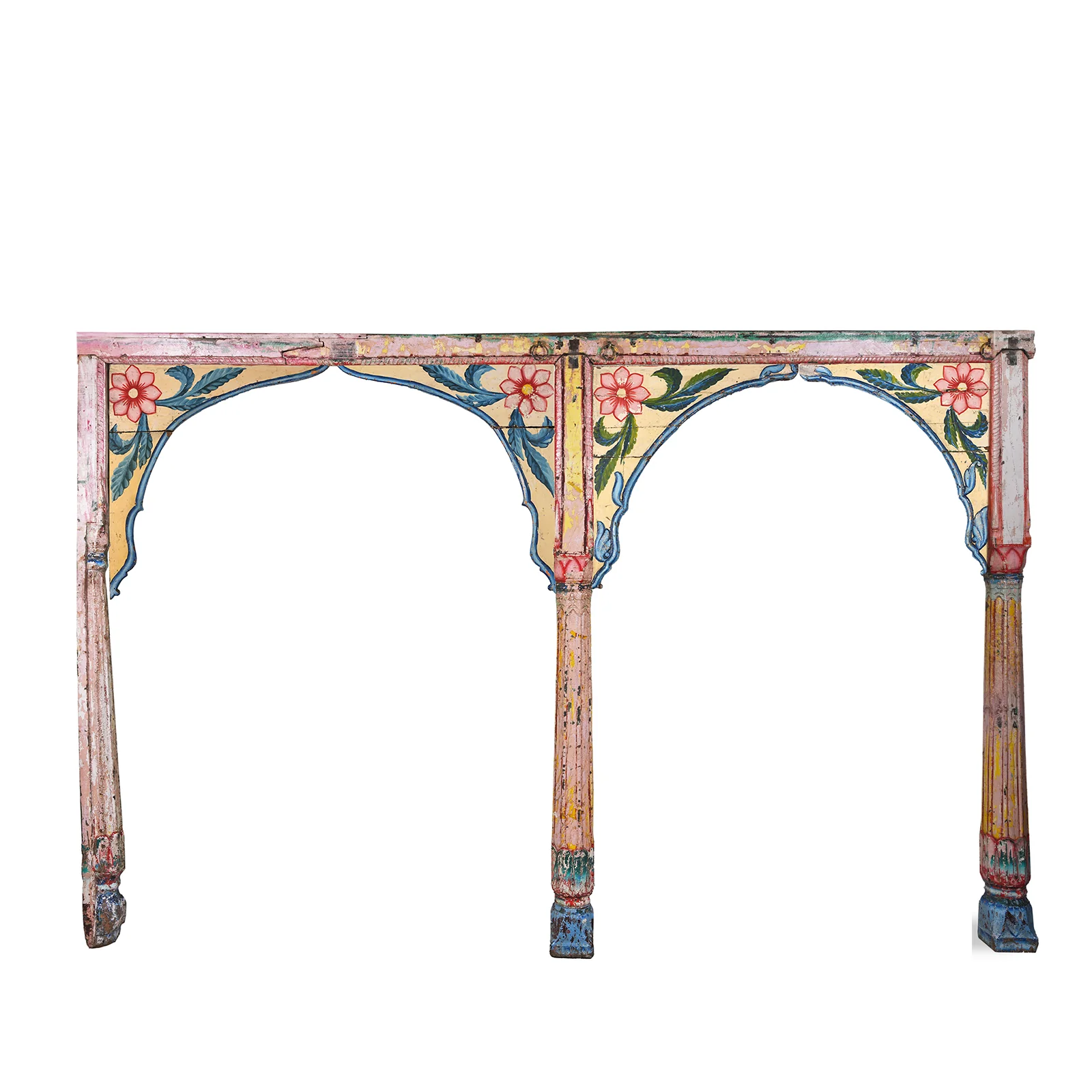 Painted Teak Double Arch From Maharashtra - 19th Century - Image 5