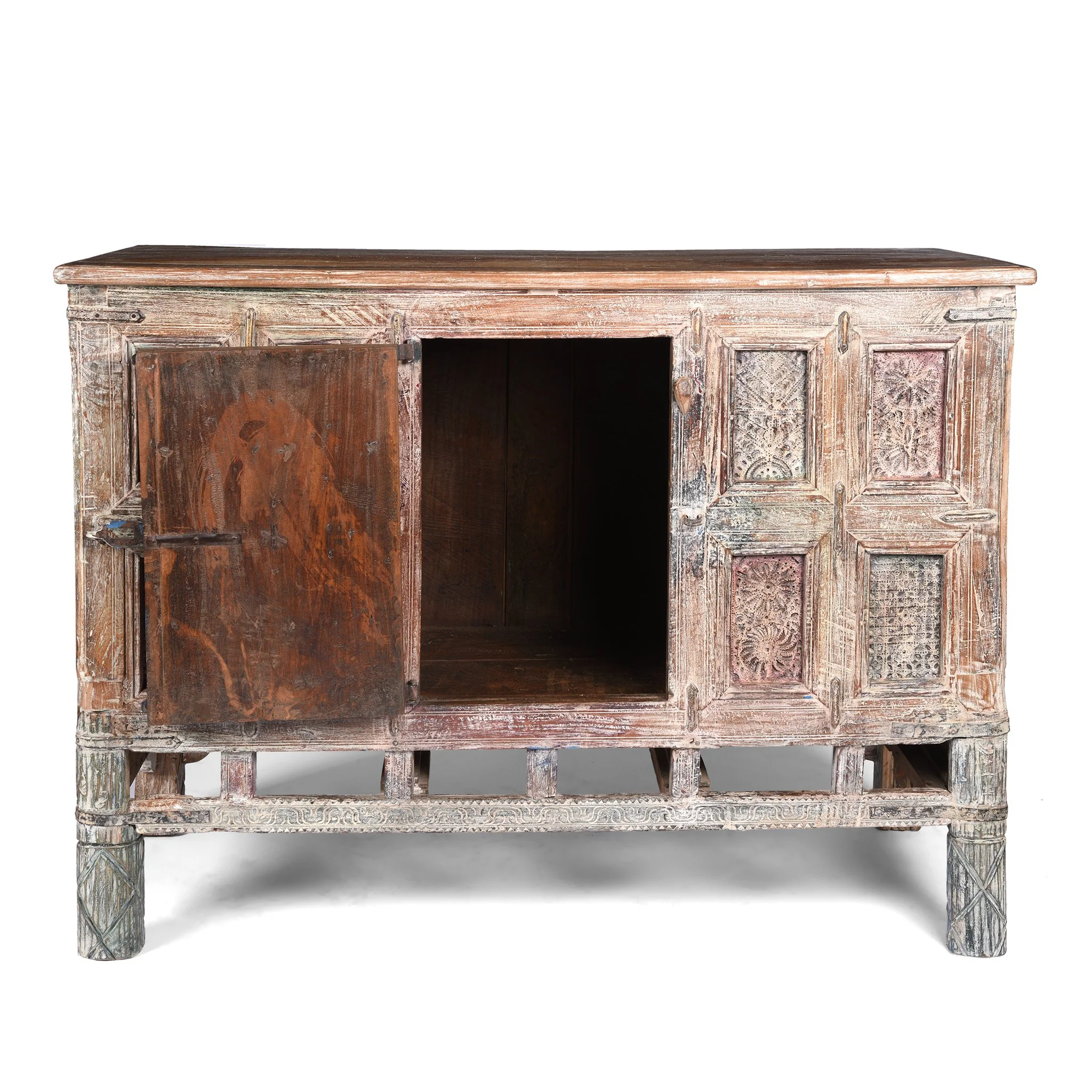 Painted Indian Dowry Chest "Damchiya" From Kutch - Early 20thC - Image 10