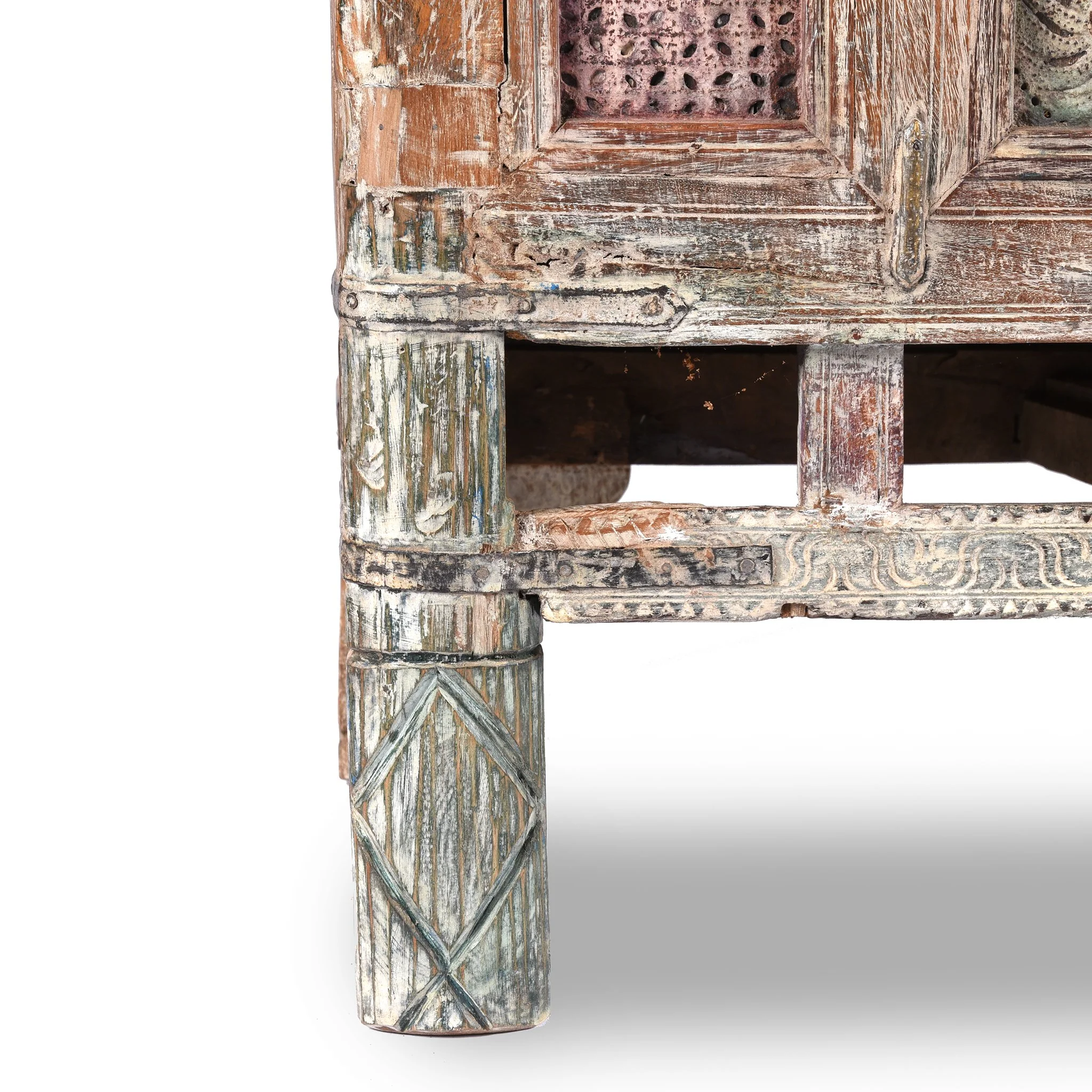 Painted Indian Dowry Chest "Damchiya" From Kutch - Early 20thC - Image 11