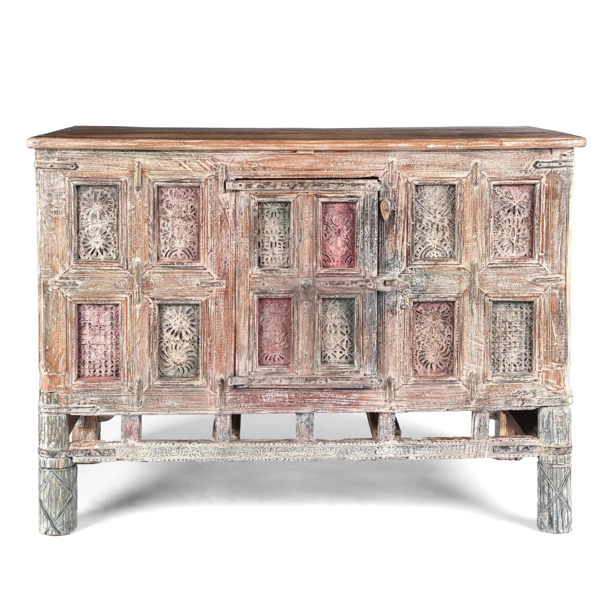 Painted Indian Dowry Chest "Damchiya" From Kutch - Early 20thC - Image 7