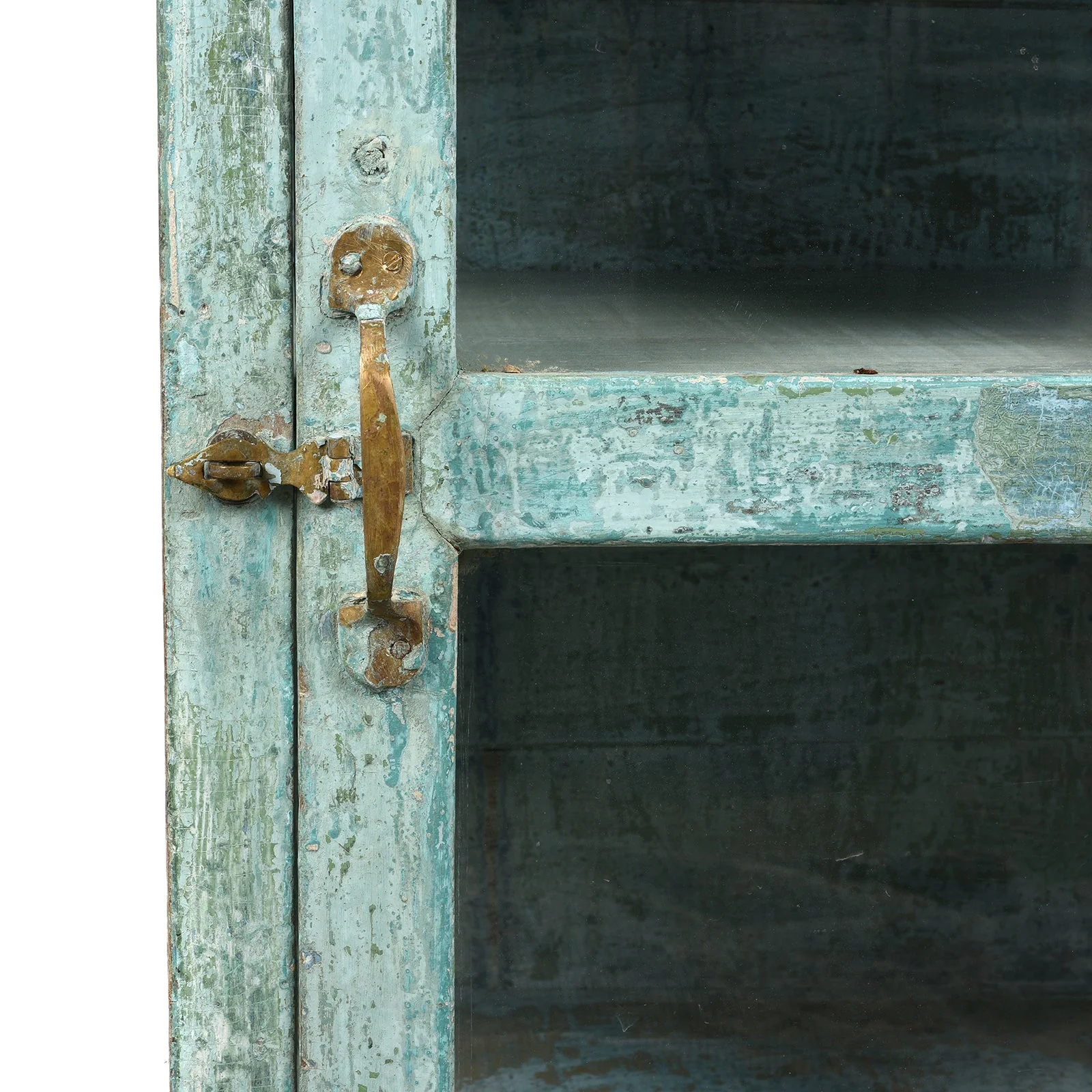Painted Teak Glazed Indian Side Cabinet - Ca 1930 - Image 5