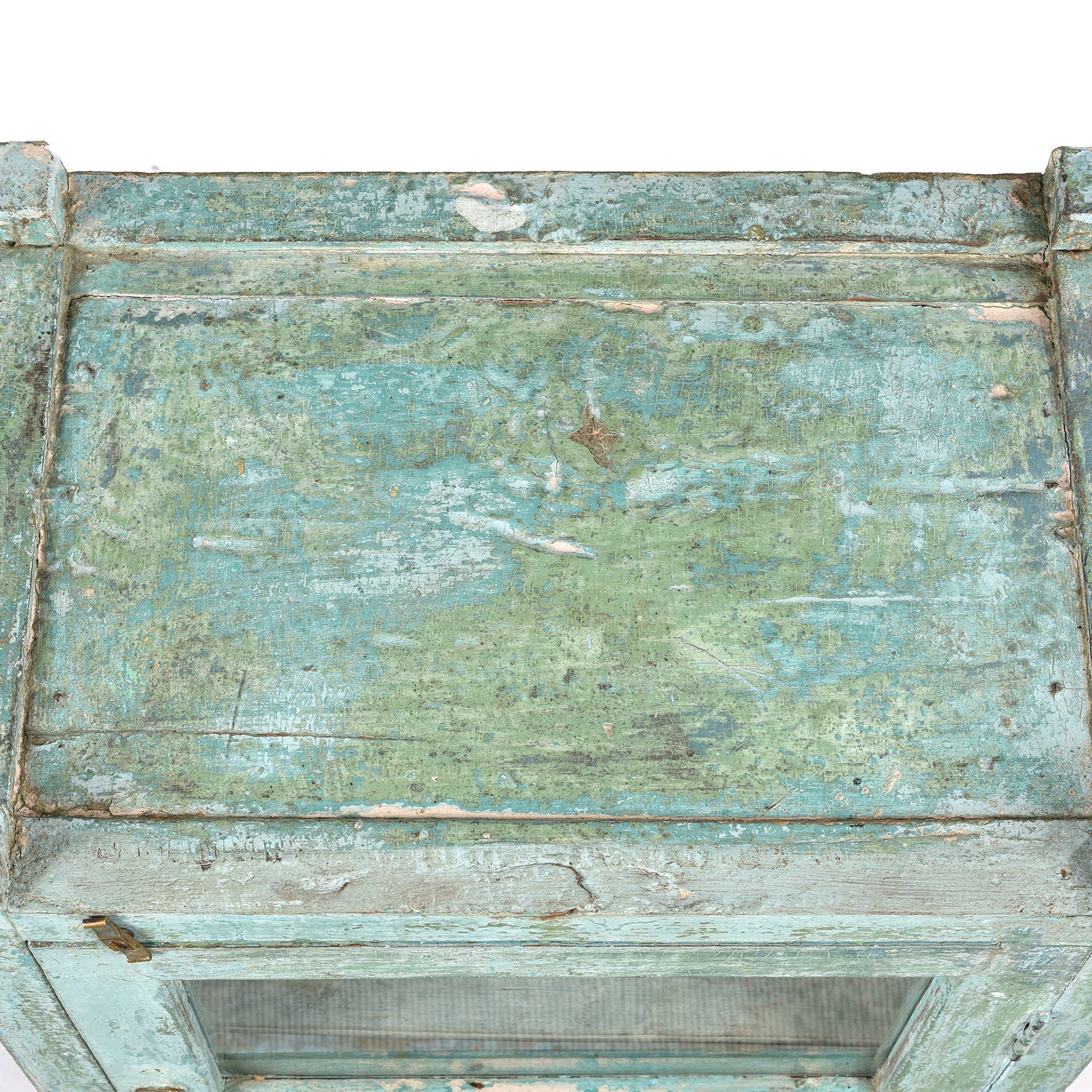 Painted Teak Glazed Indian Side Cabinet - Ca 1930 - Image 6