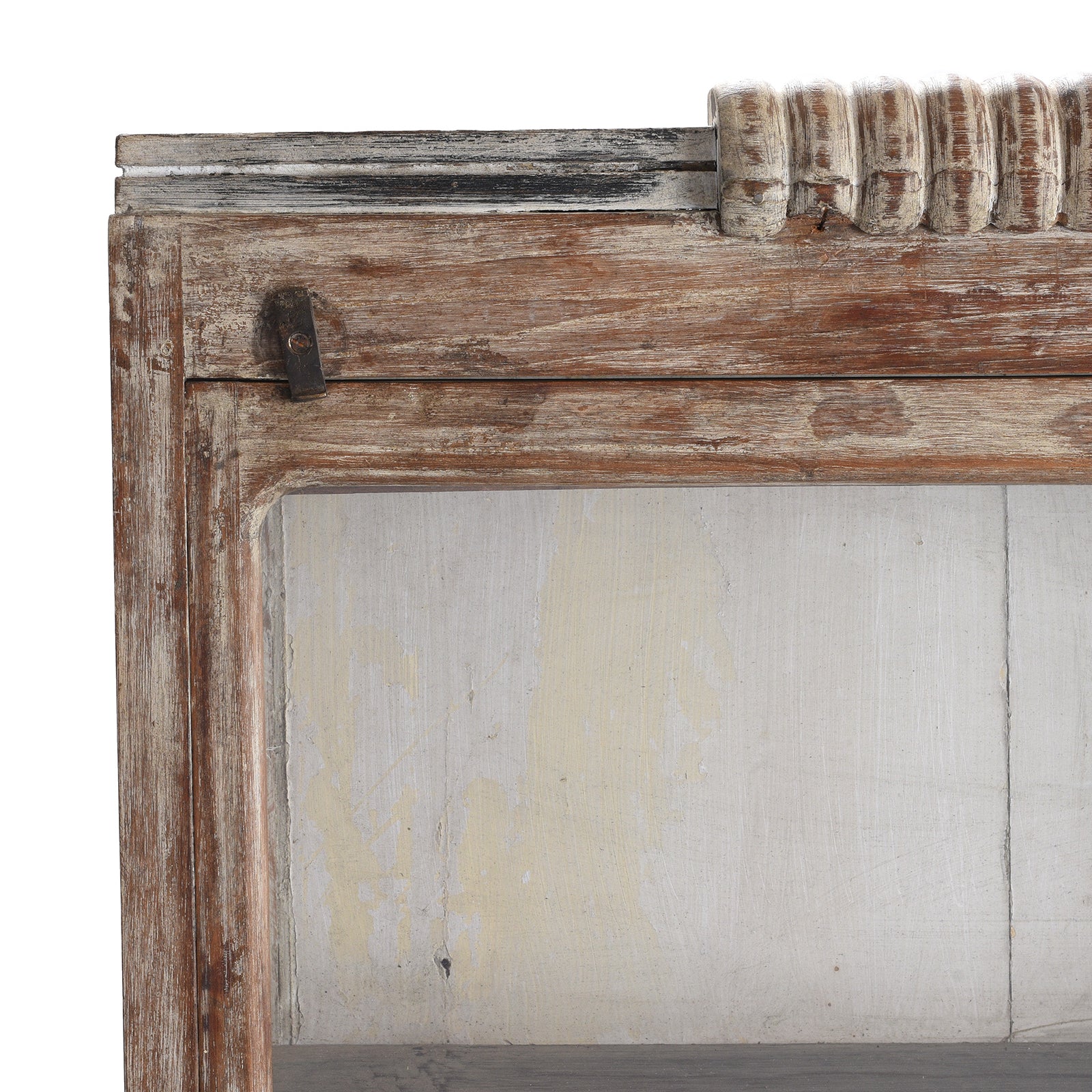 Painted Teak Glazed Tall Wall Cabinet - Ca 1920 - Image 2