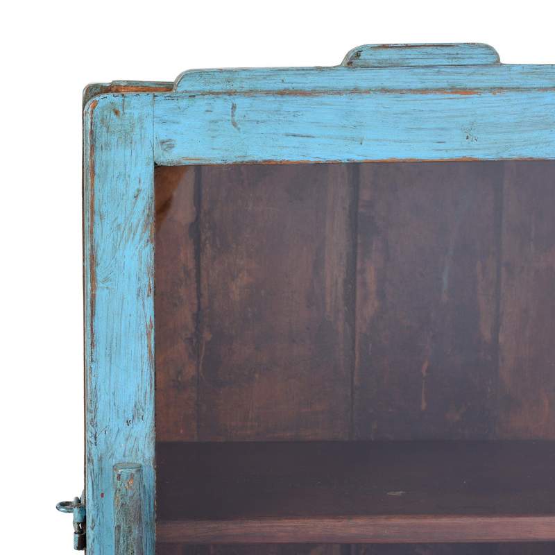 Painted Teak Glazed Wall Cabinet - Ca 1930 - Image 2