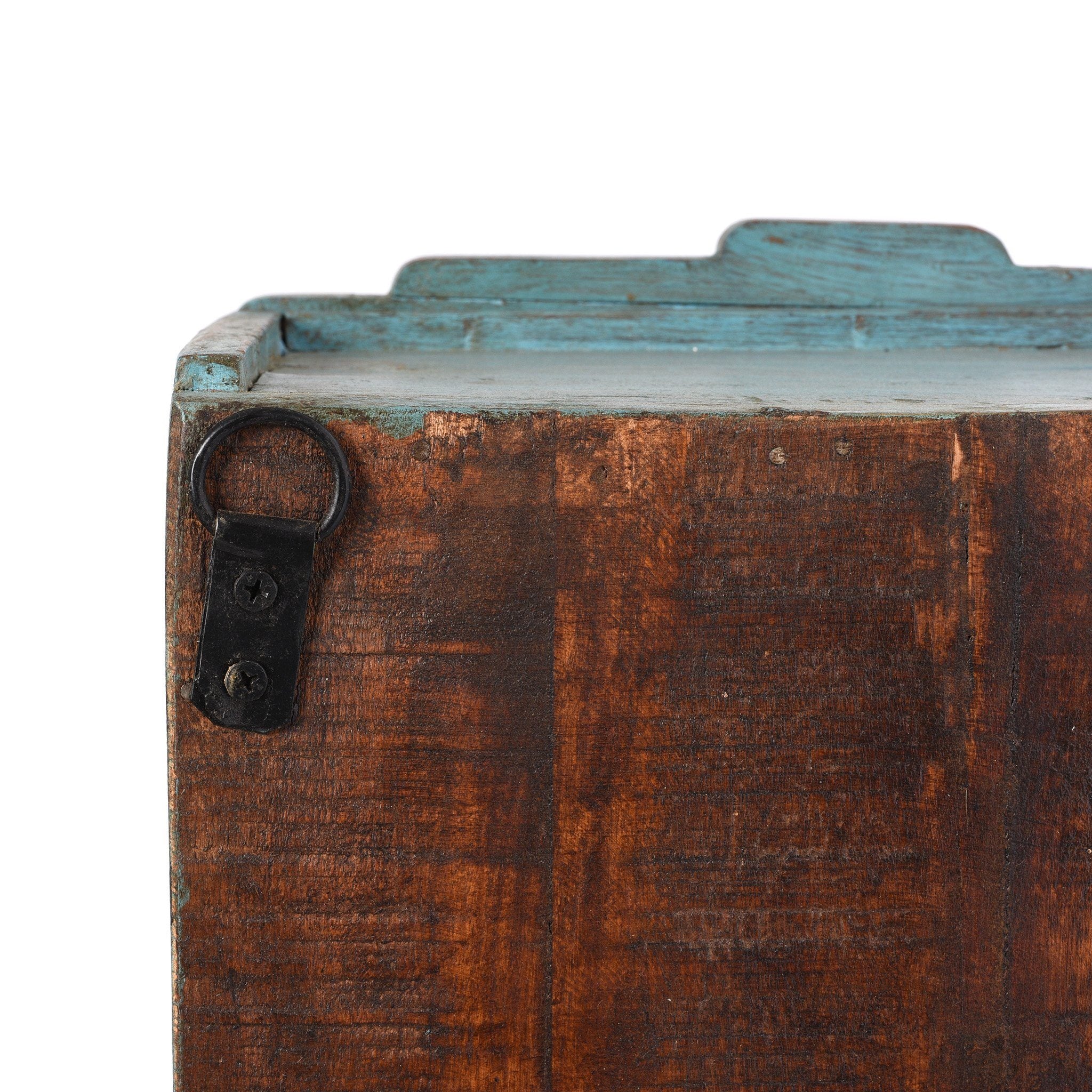 Painted Teak Glazed Wall Cabinet - Ca 1930 - Image 6