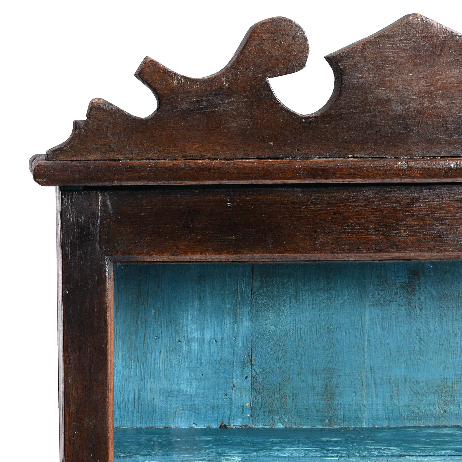 Painted Teak Glazed Wall Cabinet - Ca 1930 - Image 2