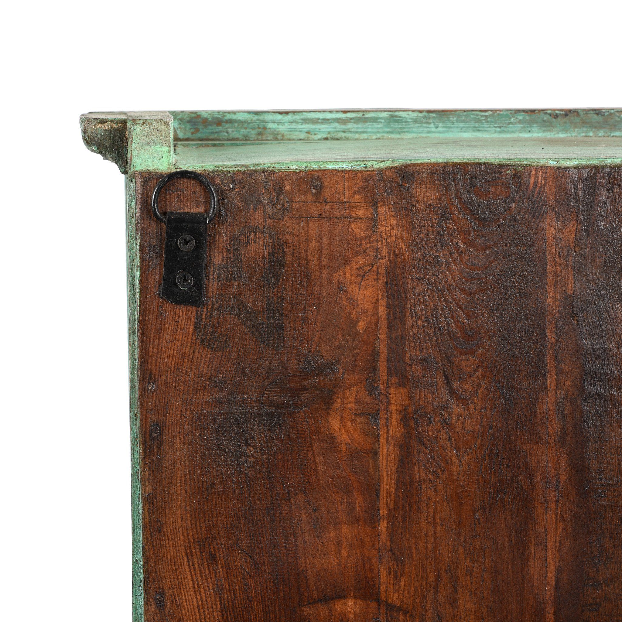 Painted Teak Glazed Wall Cabinet - Ca 1930 - Image 6