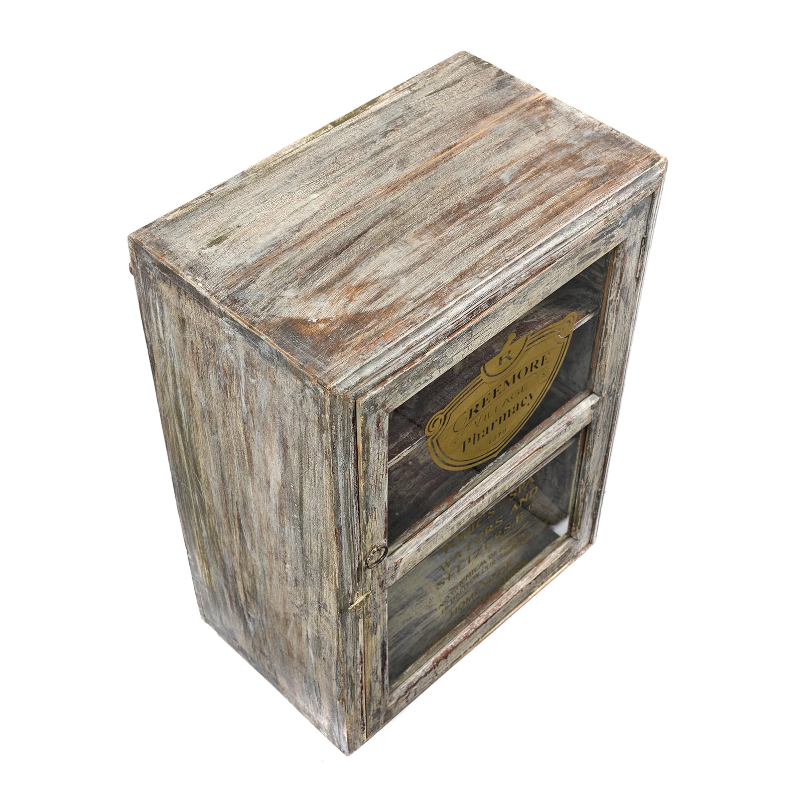 Painted Teak Glazed Side Cabinet - Ca 1930 - Image 6