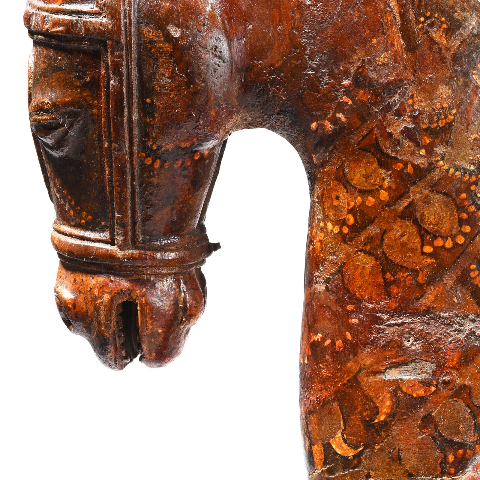 Painted Teak Horse From Rajasthan - 19th Century - Image 6