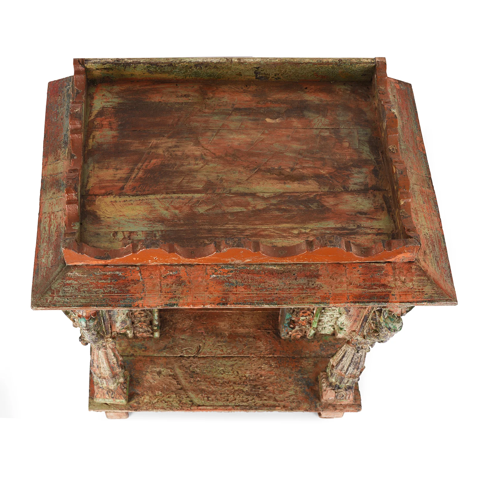 Painted Teak House Shrine From Gujarat - 19th Century - Image 3