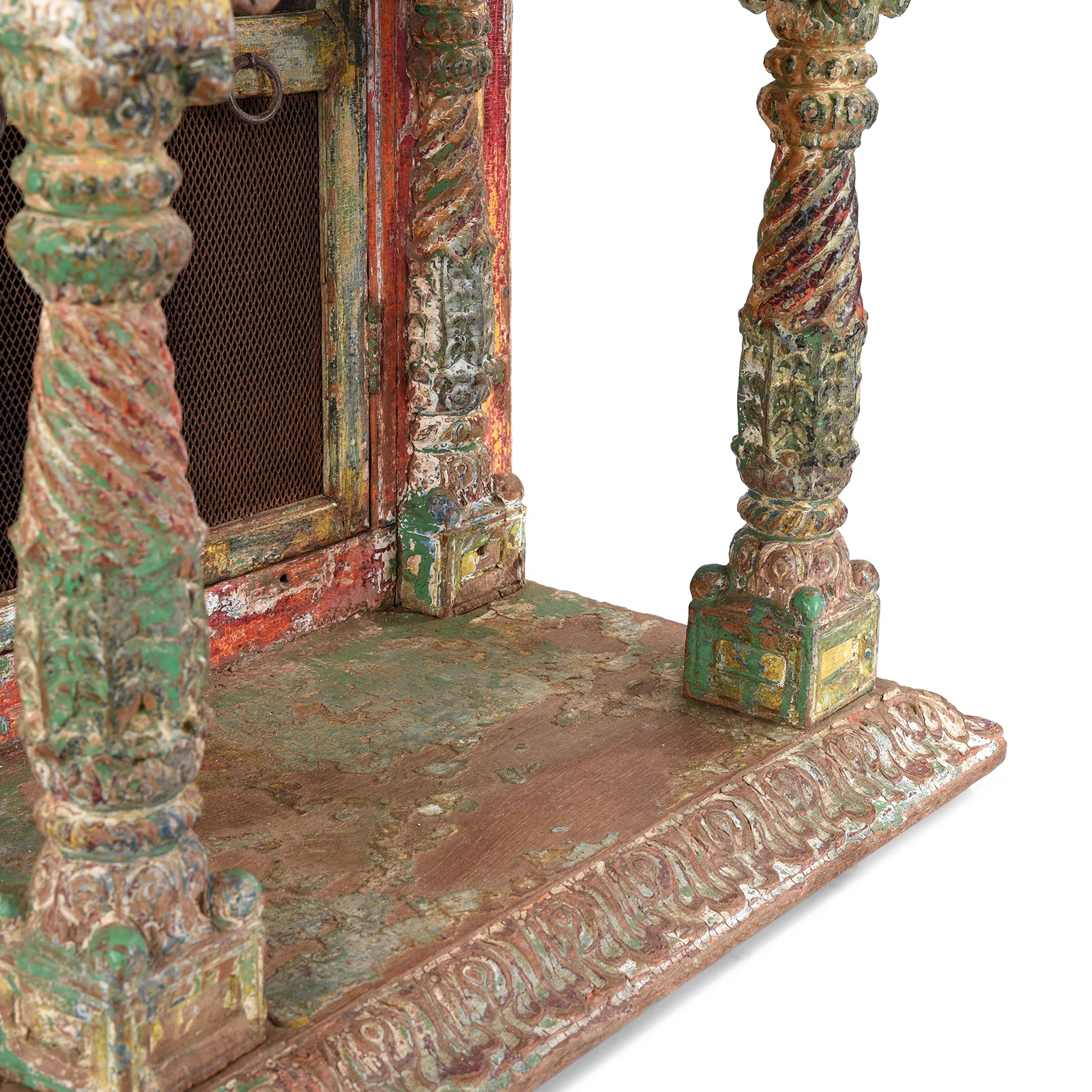Painted Teak House Shrine From Gujarat - 18th Century - Image 11