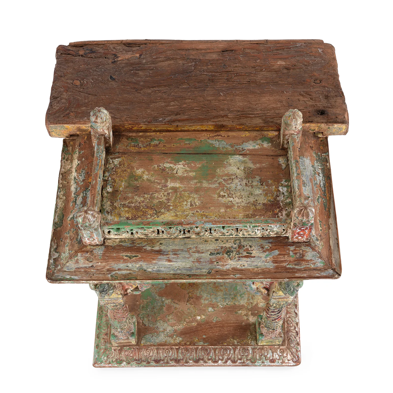 Painted Teak House Shrine From Gujarat - 18th Century - Image 12