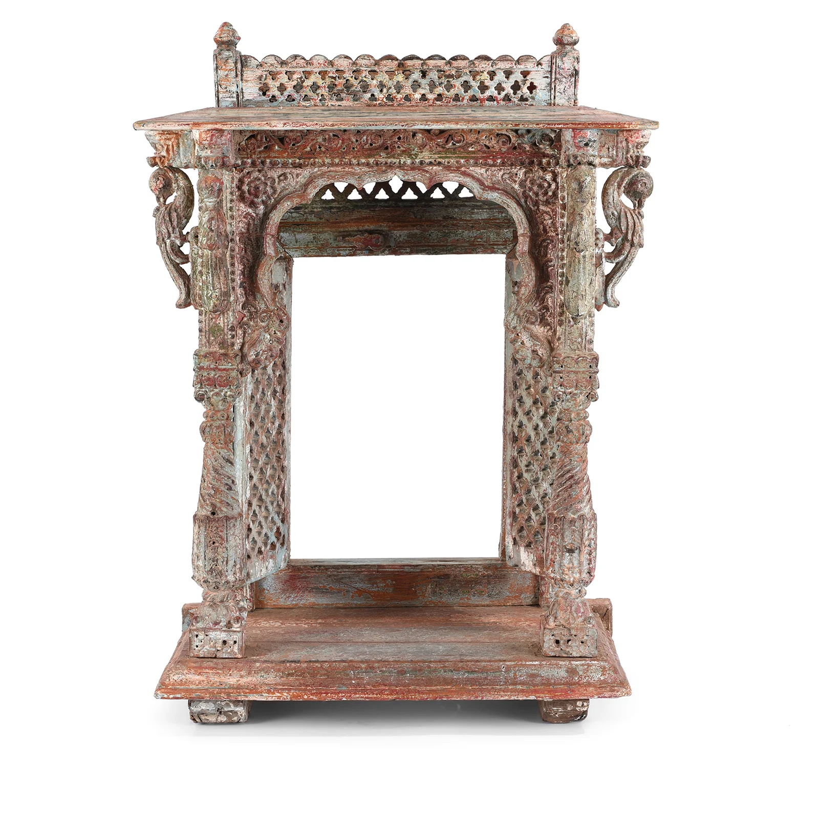 Painted Teak House Shrine From Patan - Early 19th Century - Image 2