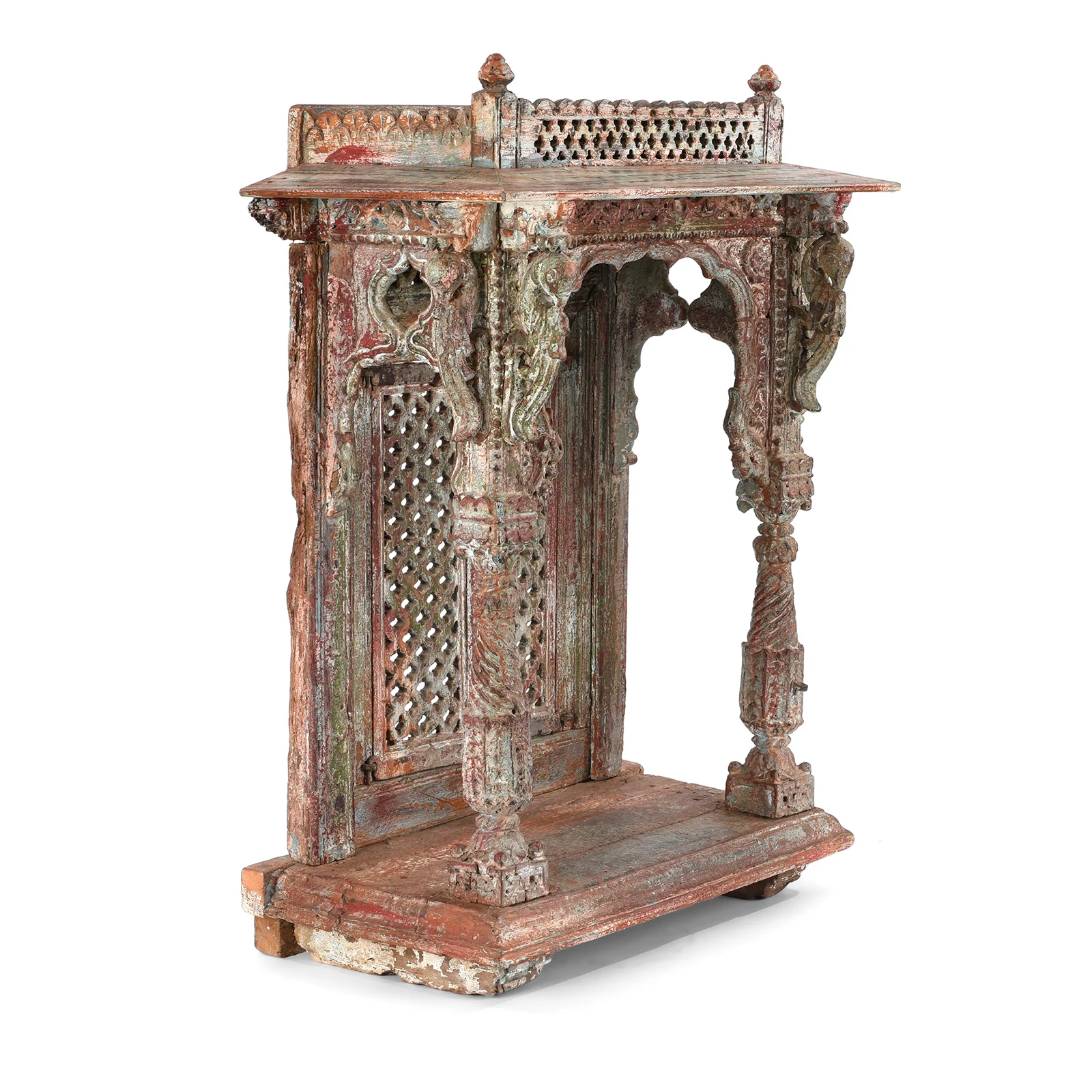 Painted Teak House Shrine From Patan - Early 19th Century - Image 3
