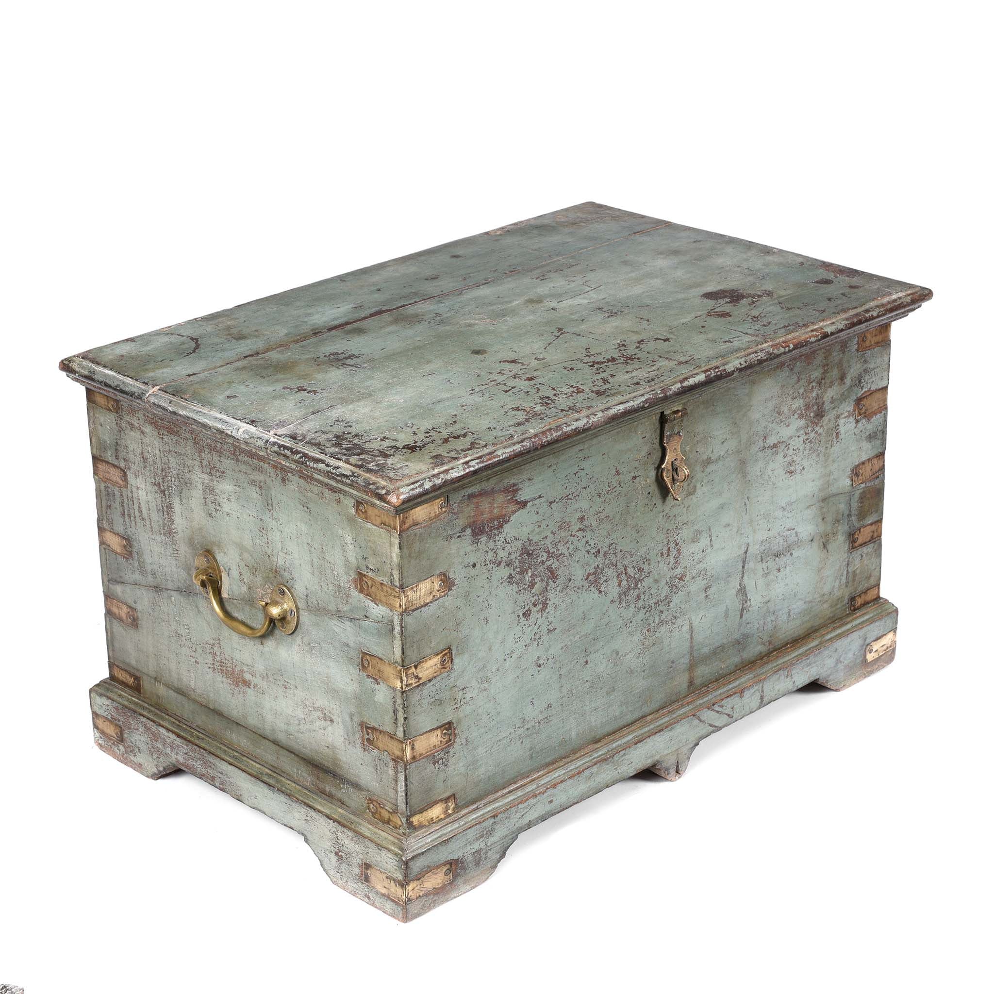 Painted Teak Indian Chest From Gujarat -19thC - Image 3