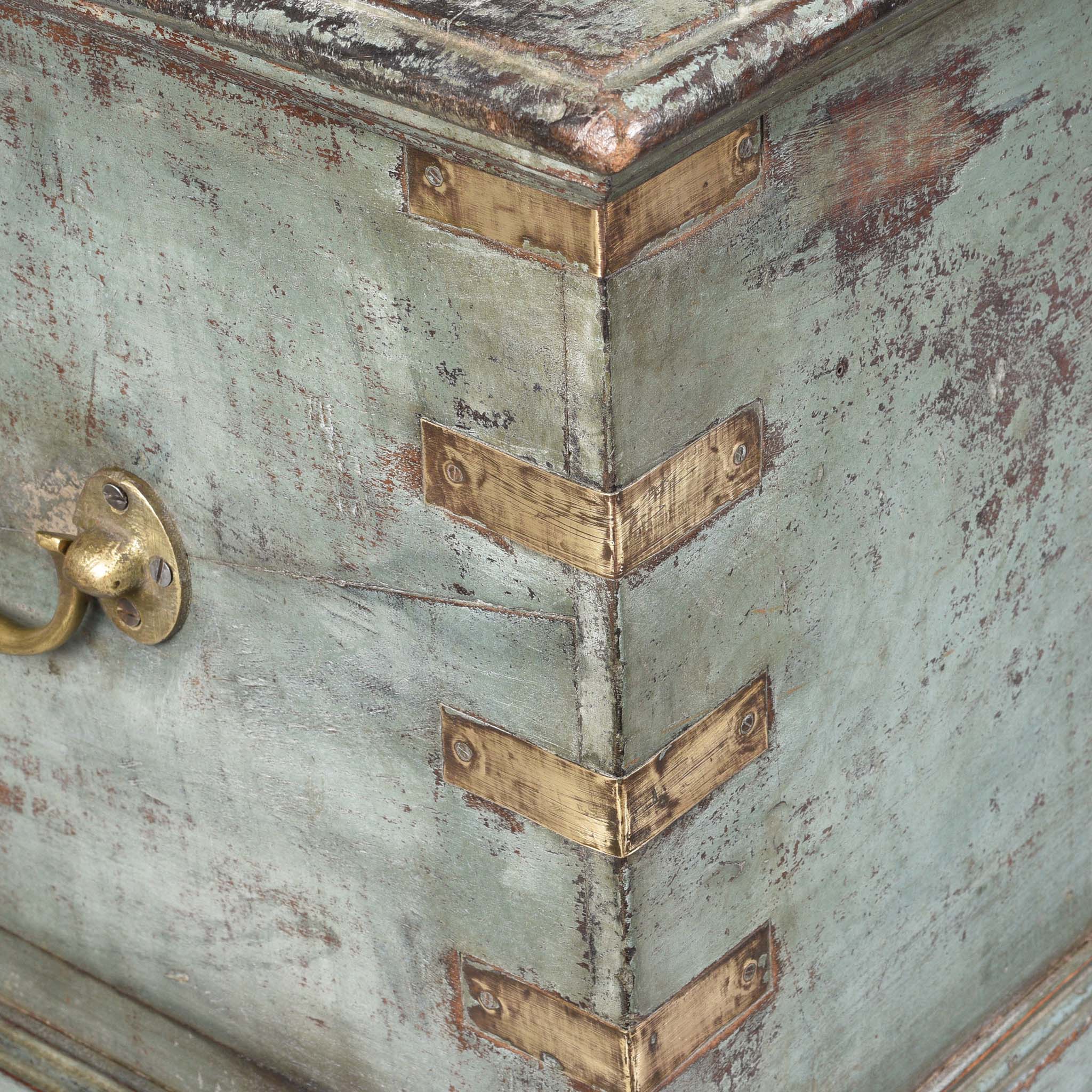Painted Teak Indian Chest From Gujarat -19thC - Image 8