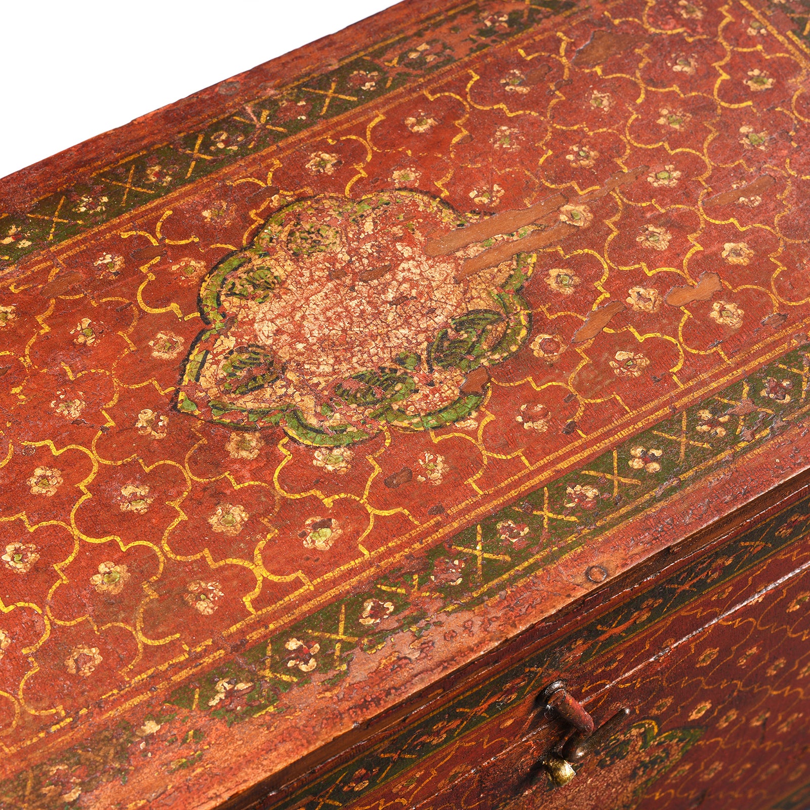 Painted Teak Jain Prayer Book Box From Gujarat - 19thC - Image 2