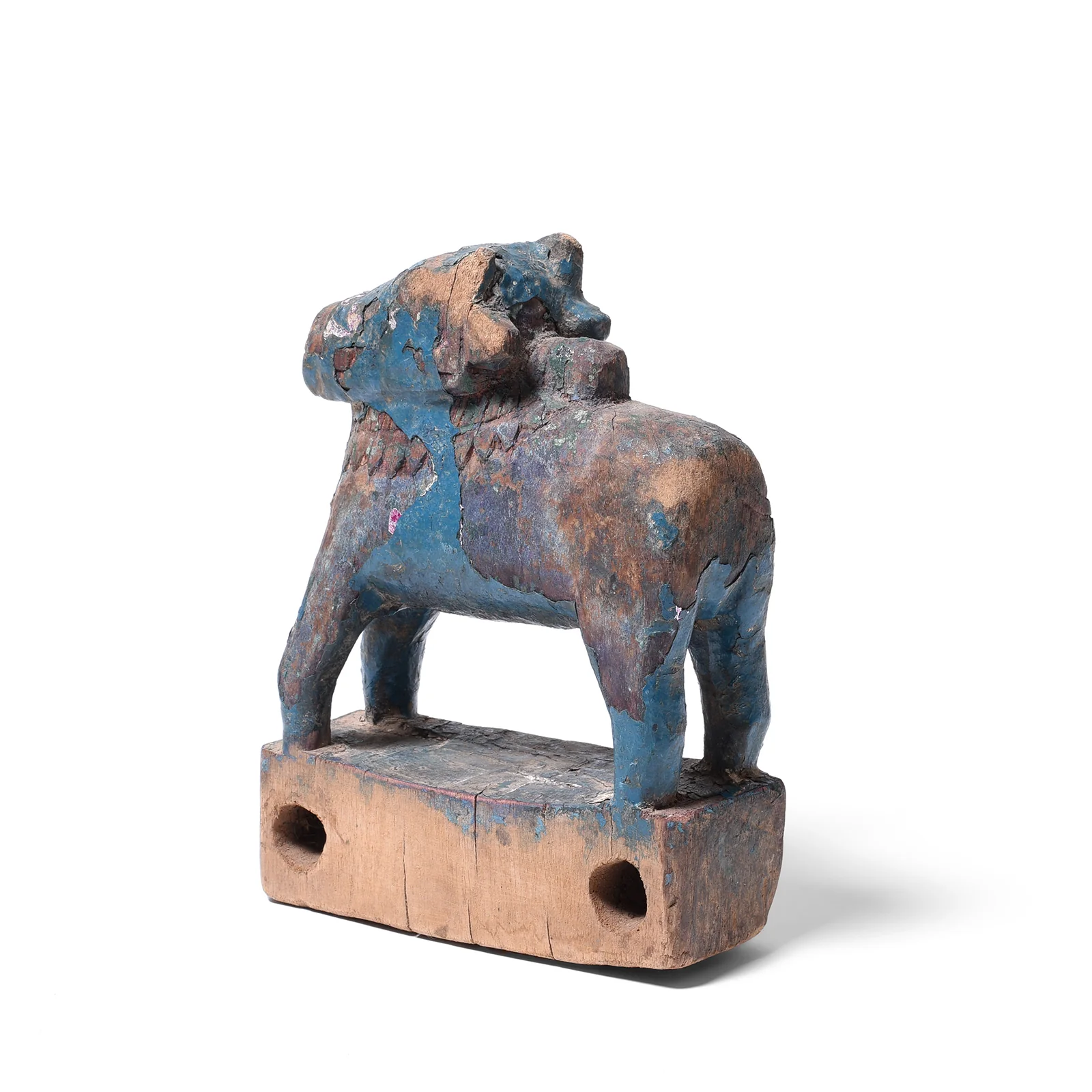 Painted Teak Nandi Bull Toy From Rajasthan - 19th Century - Image 5