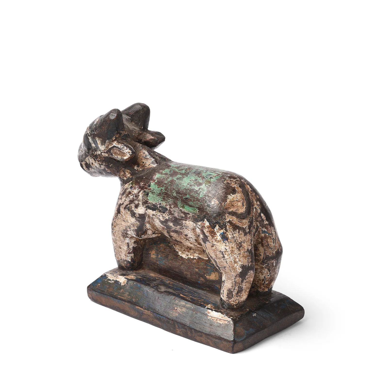 Painted Teak Nandi Bull Toy From Andhra Pradesh - Ca 1950's - Image 2