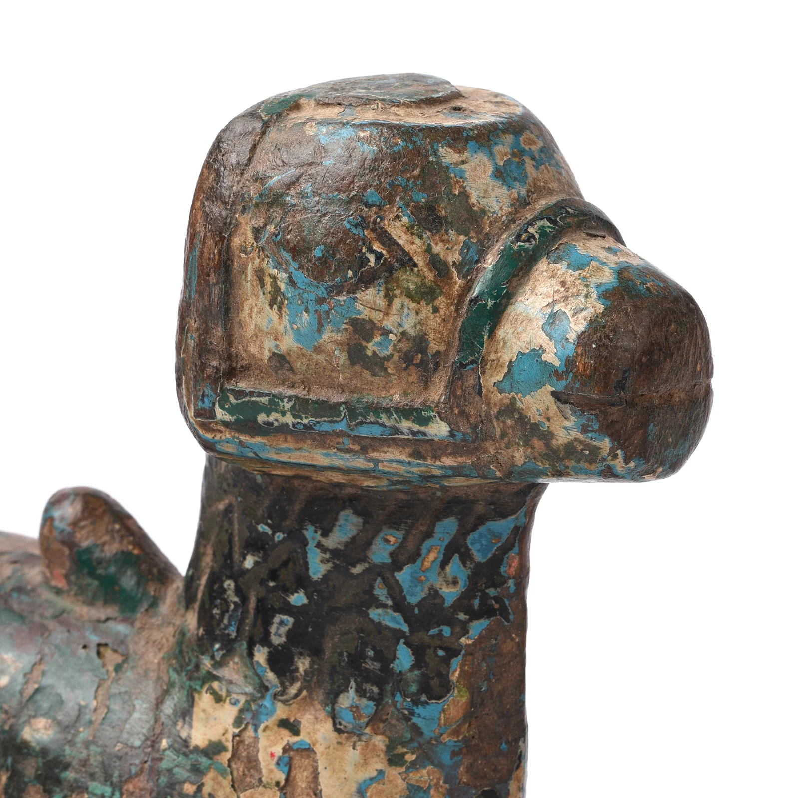 Painted Teak Nandi Bull Toy From Andhra Pradesh - Ca 1950's - Image 4