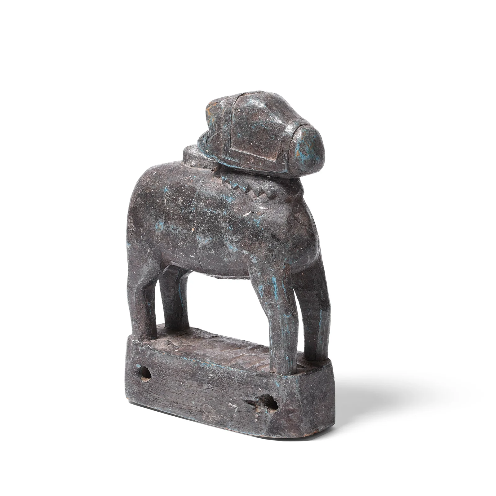 Painted Teak Nandi Bull Toy From Rajasthan - 19th Century - Image 3